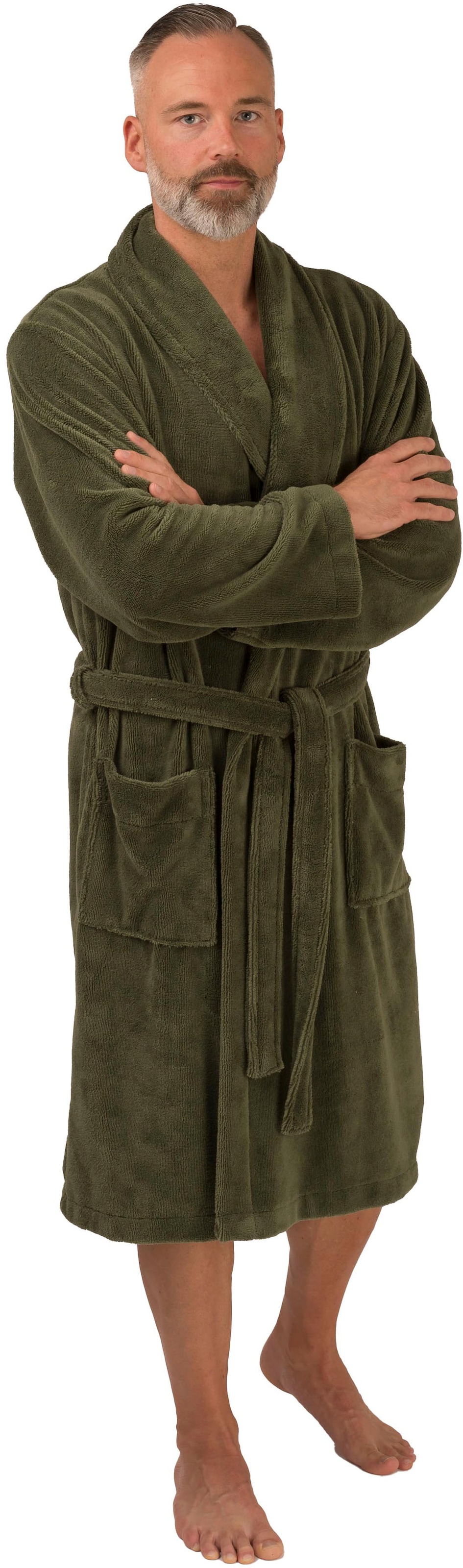 Wewo fashion Herrenbademantel "Herrenbademantel 1105" 1 Stk. kuschelig leicht