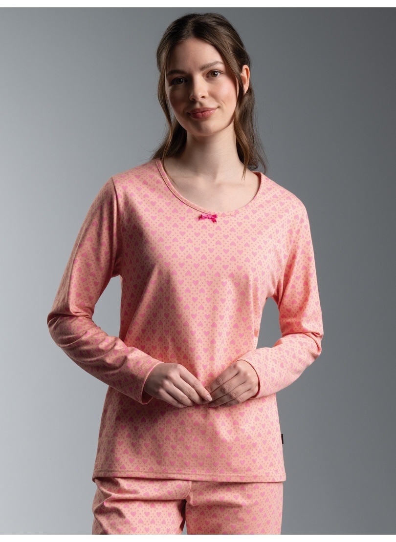 Trigema Schlafanzug »TRIGEMA Pyjama Oberteil mit feinem Herzmuster« 1