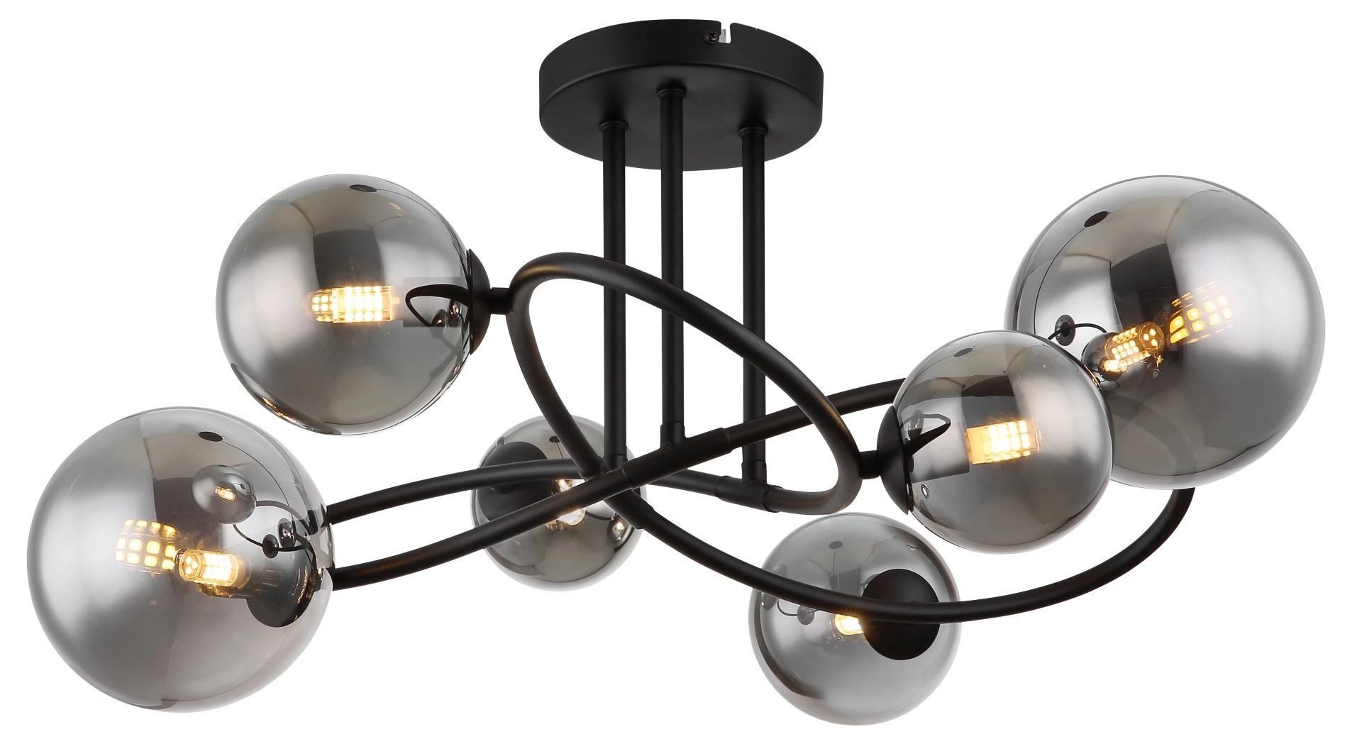 GLOBO LIGHTING LED Deckenleuchte »RIHA«, Leuchtmittel G9 | Leuchtmittel wechselbar, Deckenlampe, Glas, Design Leuchte, Wohnzimmer