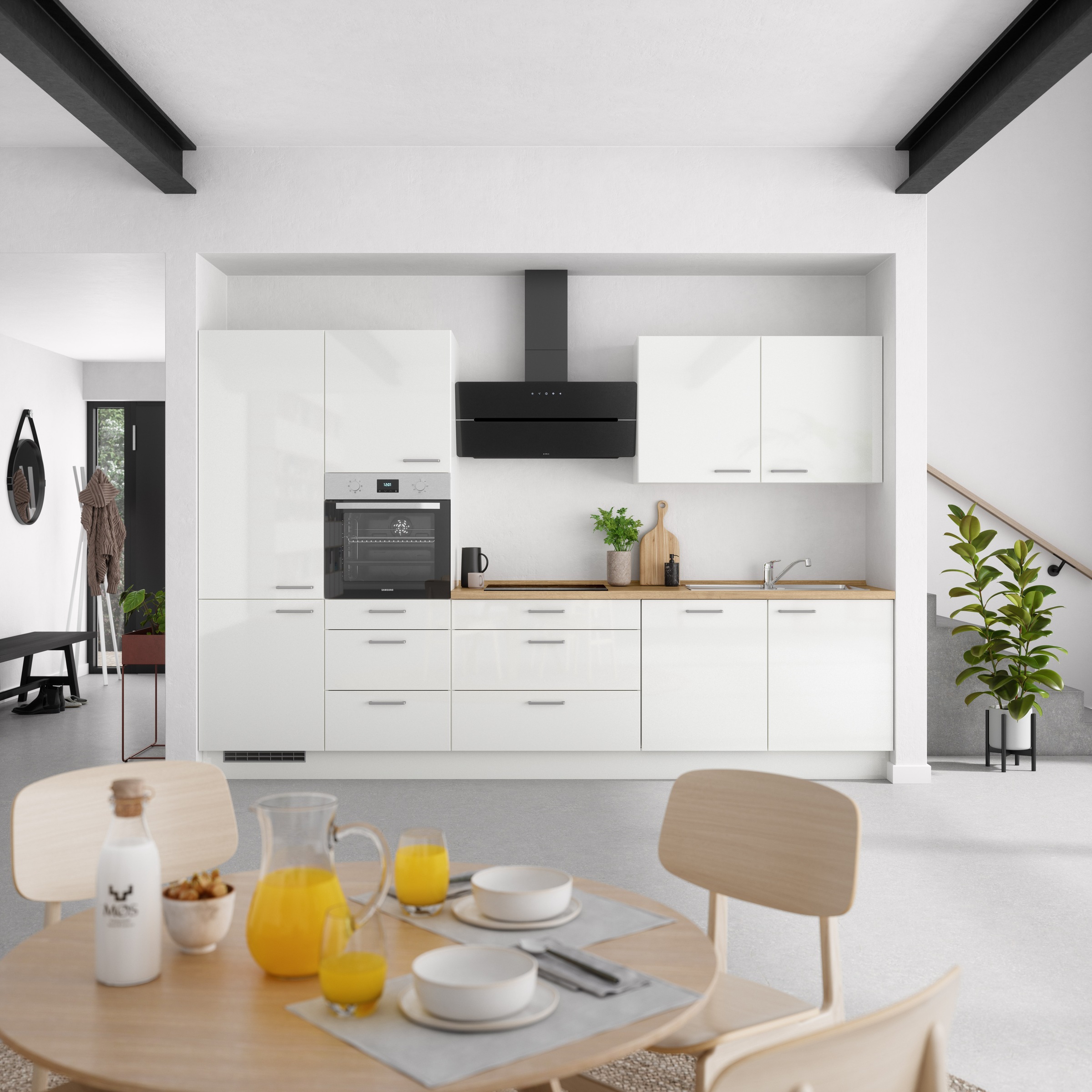nobilia® Küchenzeile »"Flash II"«, vormontiert, Ausrichtung wählbar, Breite 330 cm, wahlw. mit E-Geräten