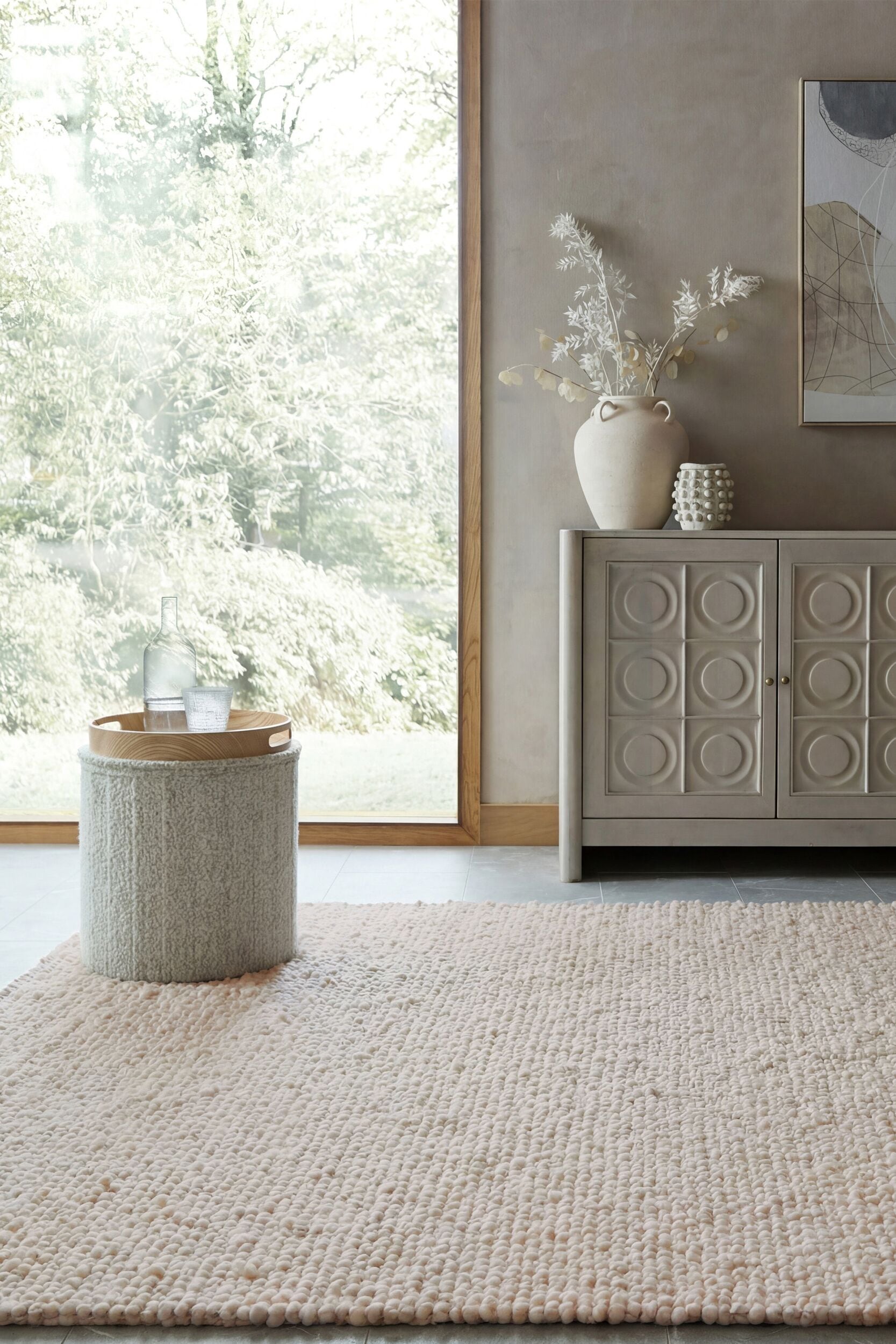 FLAIR RUGS Designteppich "FINLEY" rechteckig 10 mm Höhe Bouclé-Design in Wolloptik
