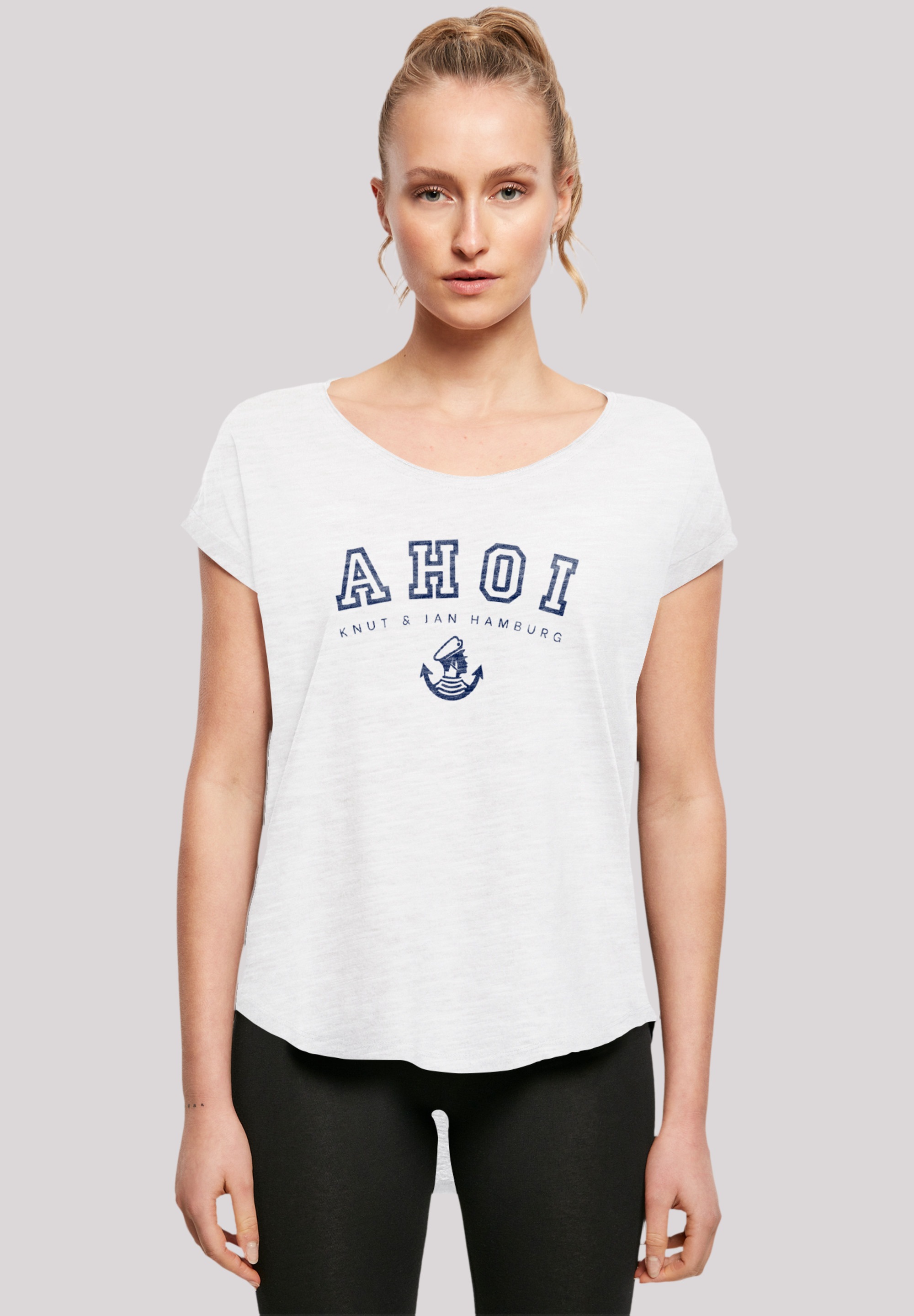 T-Shirt »Herren Long T-Shirt Ahoi Knut & Jan Hamburg«, Print