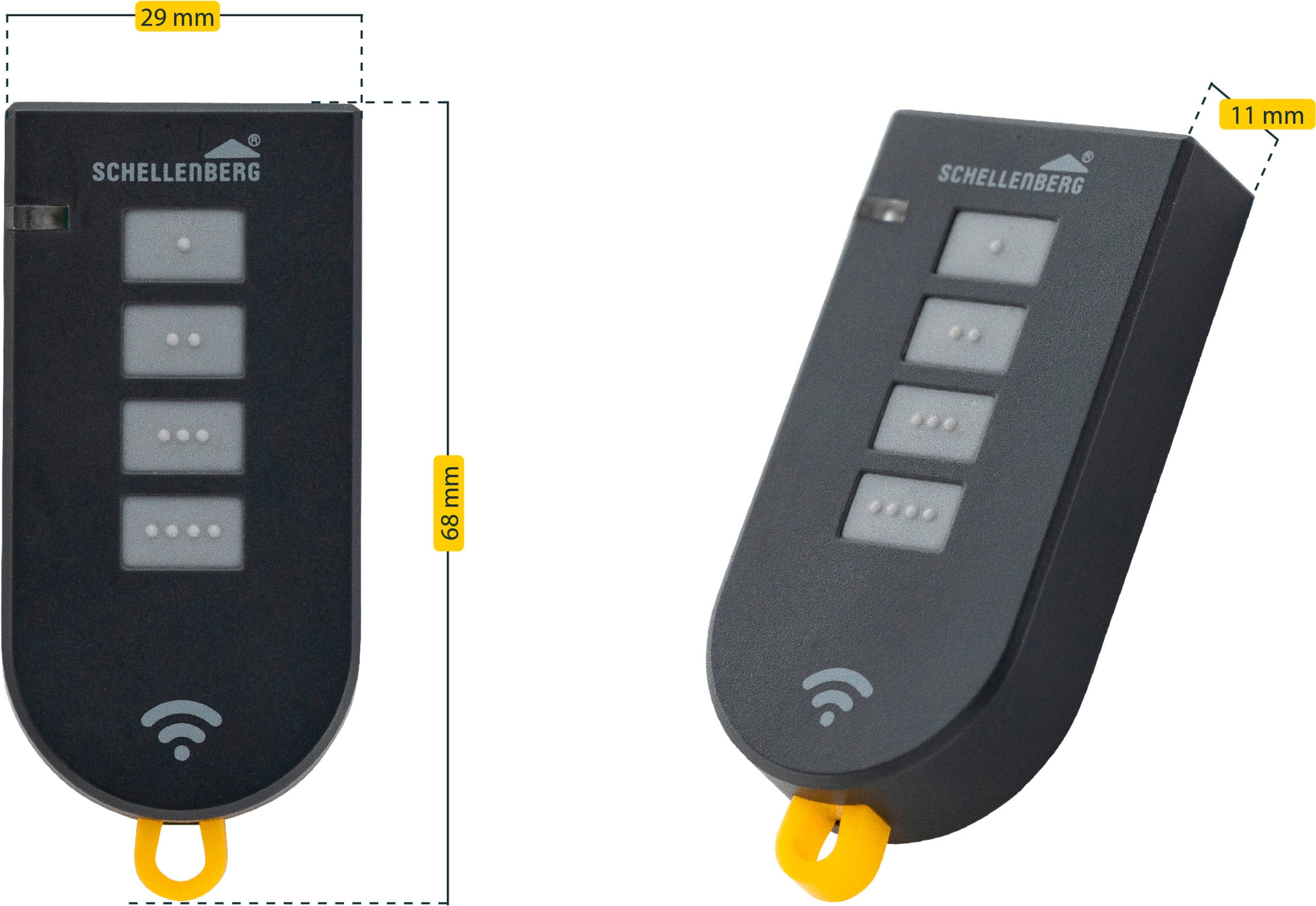 SCHELLENBERG Tor-Funksteuerung »Fernbedienung 2-Kanal oder 4-Kanal,«, Garagentorantrieb, zur Bedienung von Garagentorantrieben Smart DRIVE M, L und XL