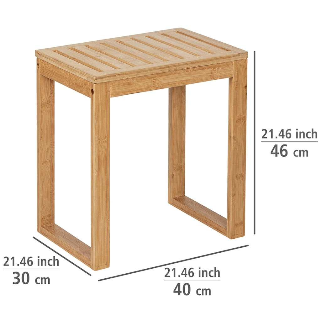 WENKO Hocker »Bambusa«, BxTxH: 40x46x30 cm