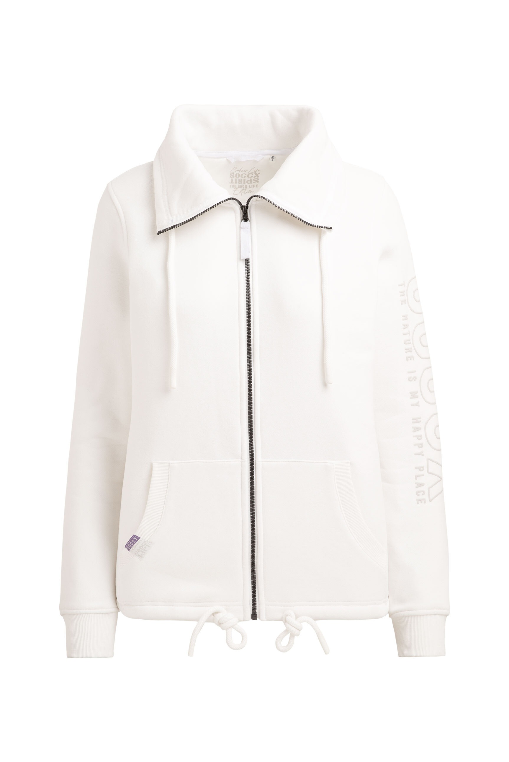 SOCCX Sweatjacke, mit Bindeband am Saum