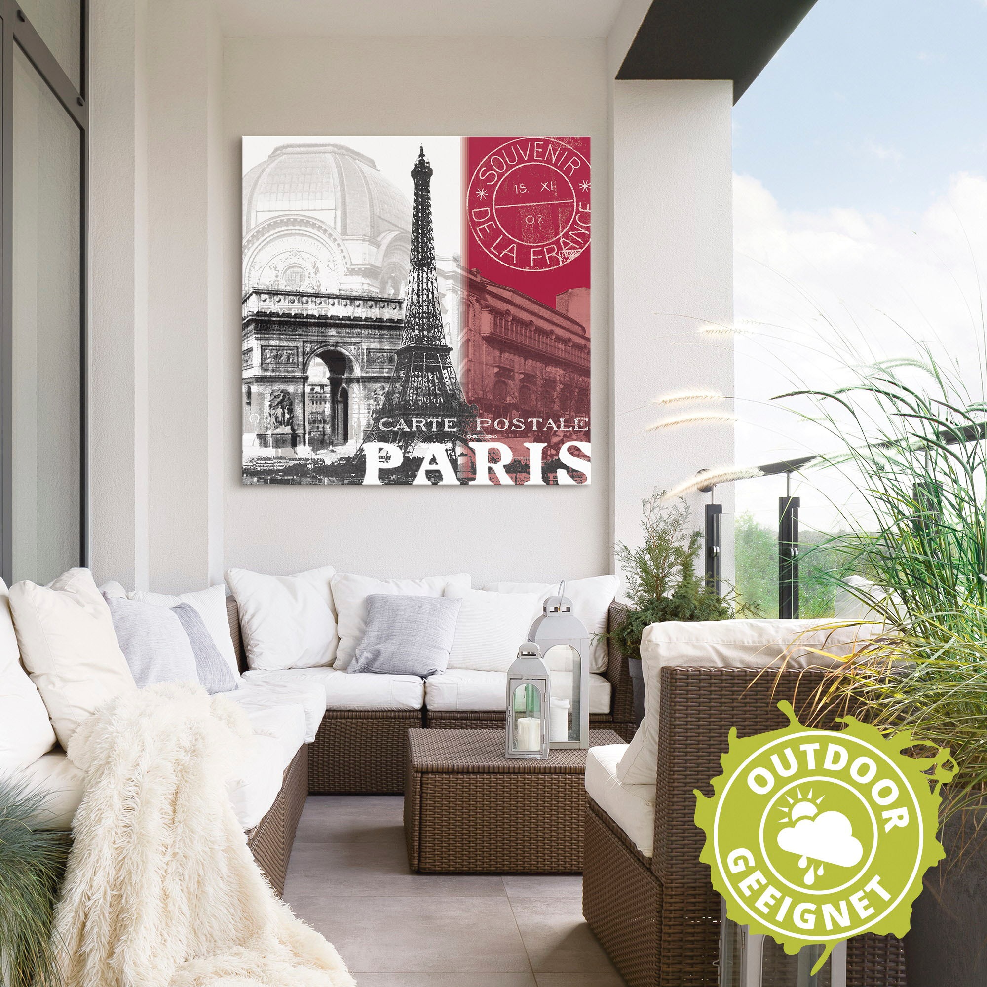 Artland Wandbild »Paris«, Gebäude, (1 St.), als Alubild, Outdoorbild, Leinwandbild in verschied. Größen