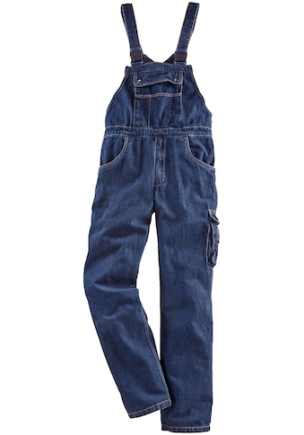 Latzhose »Worker Jeans«, (aus 100% Baumwolle, robuster Jeansstoff, comfort fit), mit...