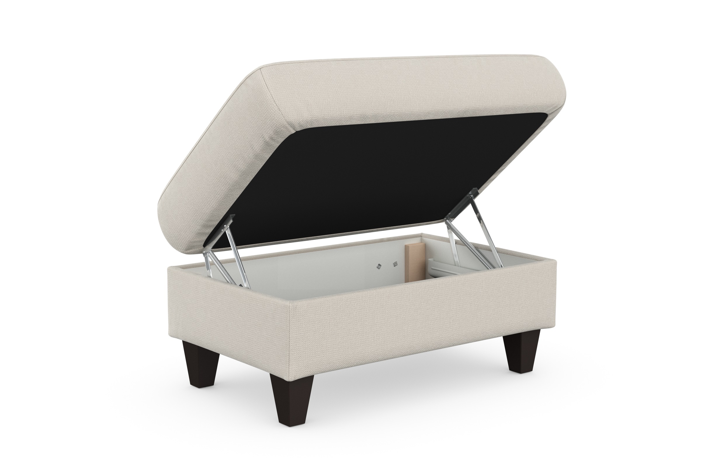 sit&more Stauraumhocker »Farö«, mit Stauraum und Federkern und wengefarbenen Füßen