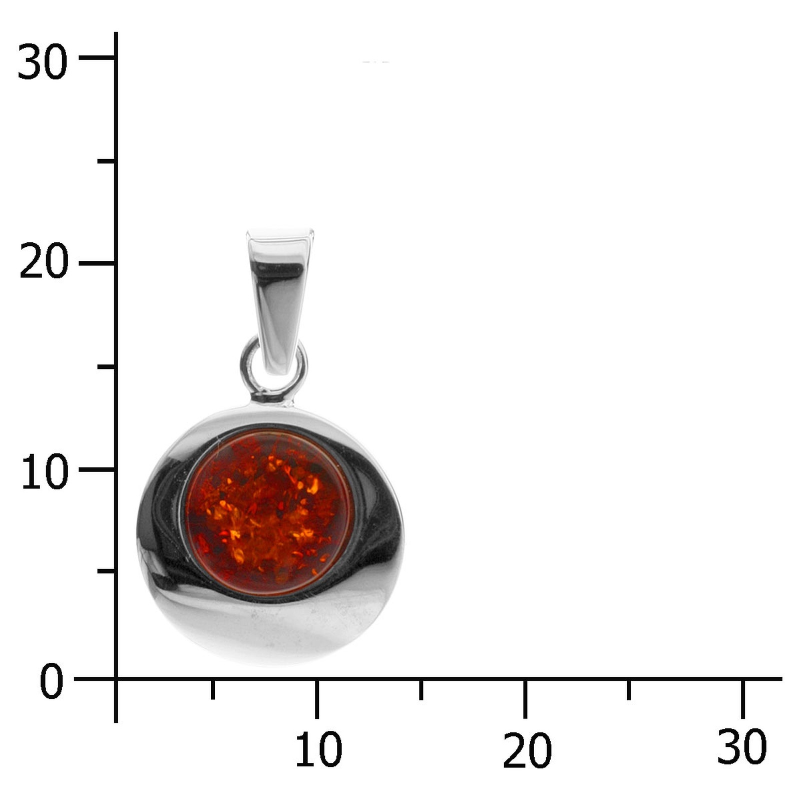 OSTSEE-SCHMUCK Kettenanhänger »Ostsee-Schmuck Anhänger Alina 12 mm Anhänger Alina 12 mm«, (1 tlg.)