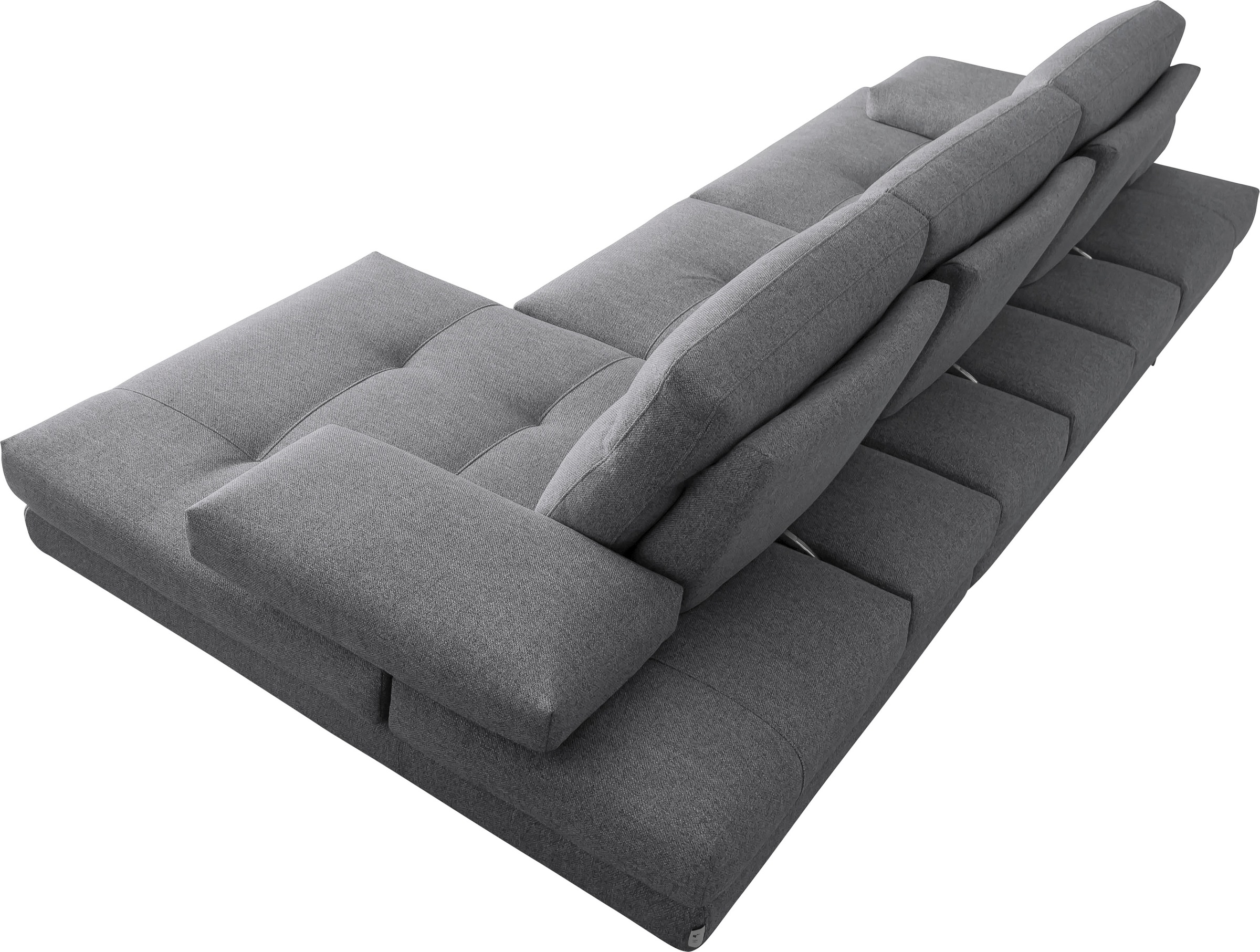 CALIA ITALIA Ecksofa »Toby Wing, L-Form, Designsofa mit sensationellem Sitzkomfort«, inklusive Sitztiefenverstellung, Füße in chrom glänzend