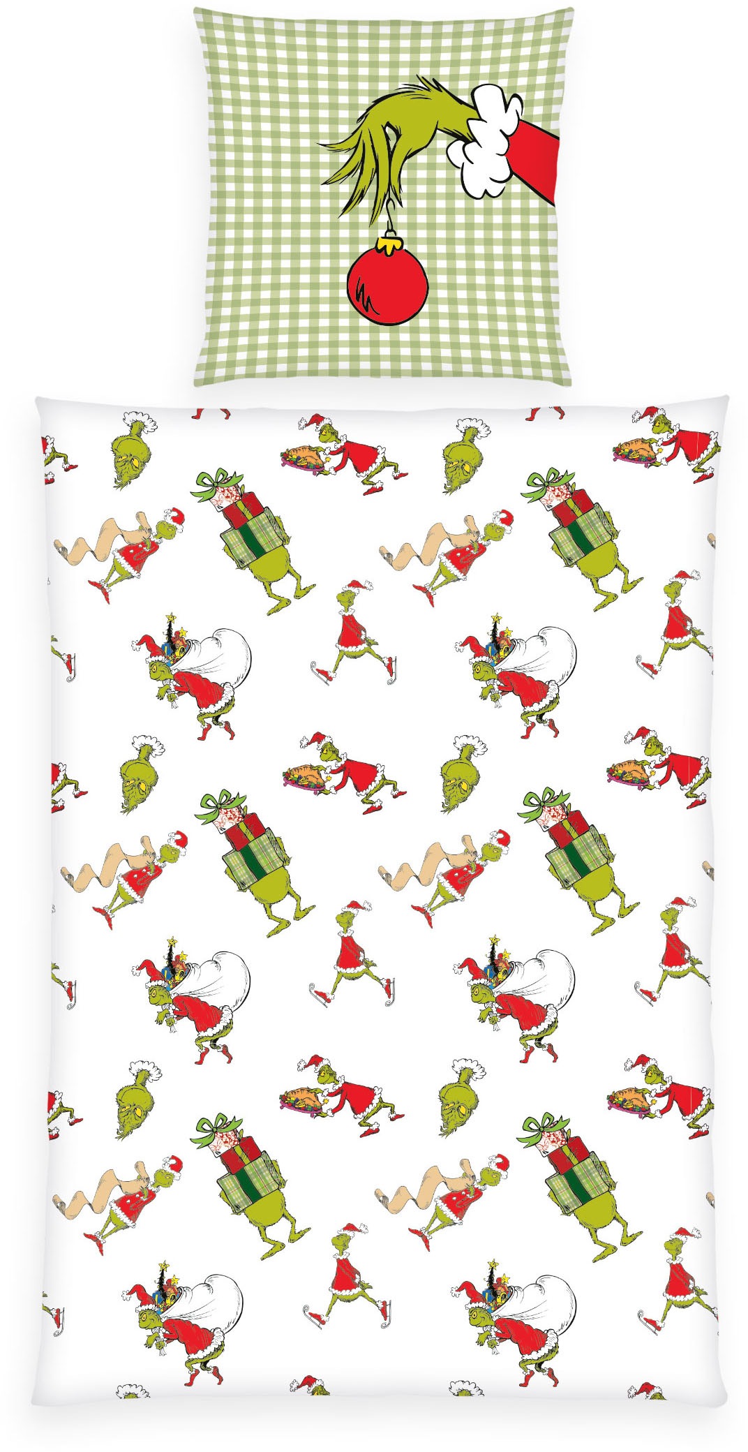 The Grinch Wendebettwäsche "Grinch" 2 Stk. tlg. mit niedlichem Allover-Moti günstig online kaufen
