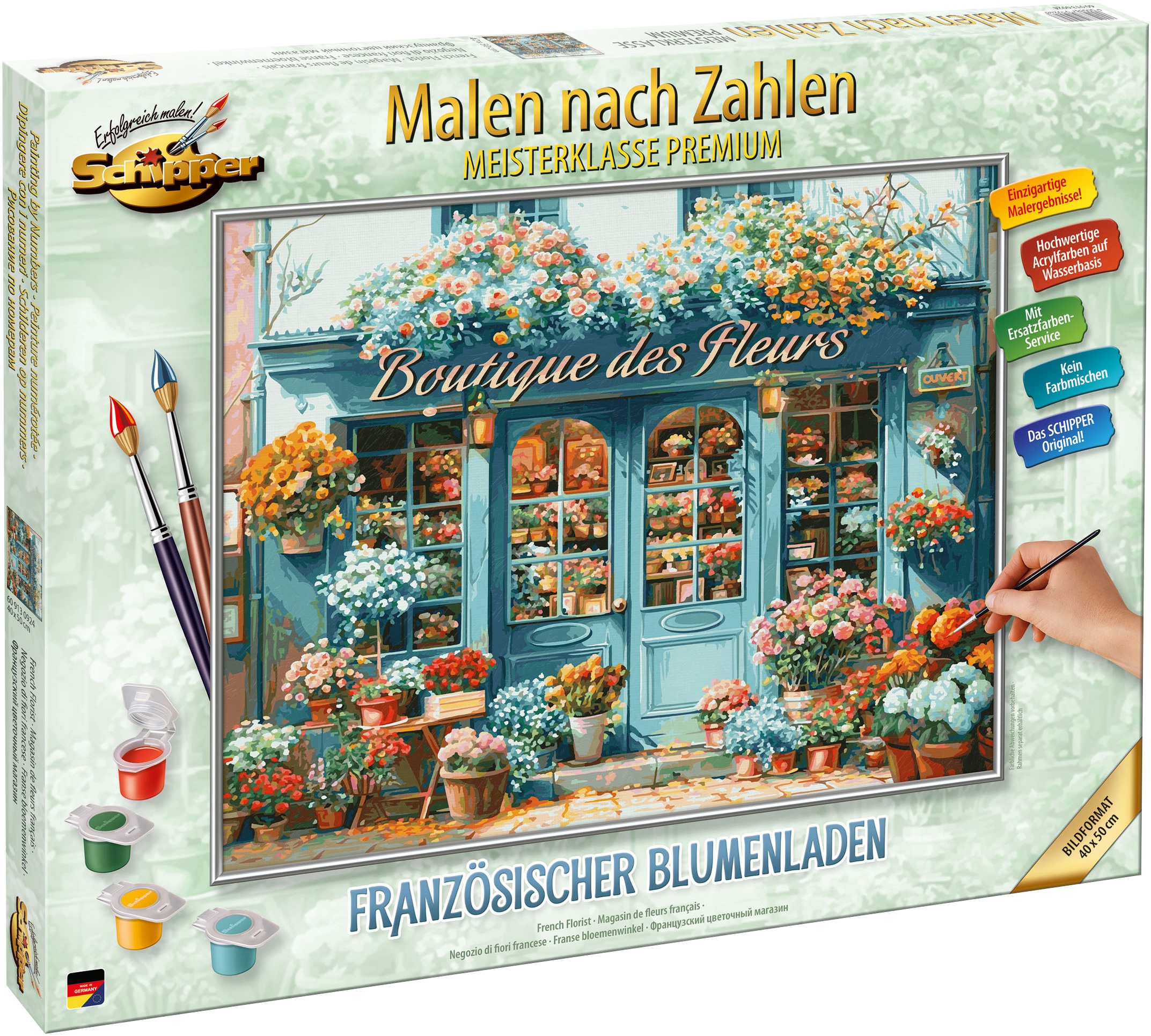 Schipper Malen nach Zahlen »Meisterklasse Premium - Französischer Blumenladen« Made in Germany