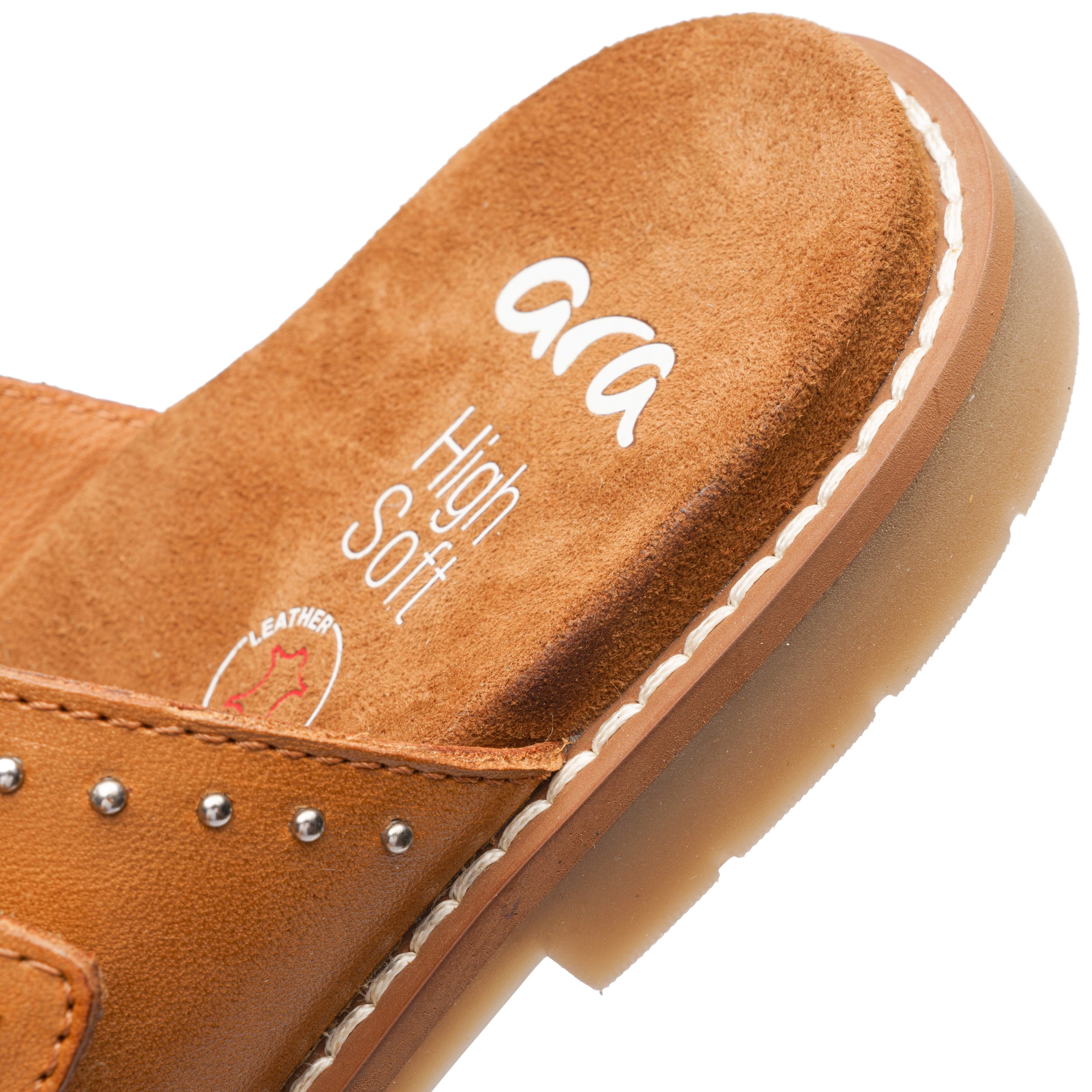 Ara Pantolette »ELBA«  Blockabsatz, Schlupfschuh mit kleinen Nieten verziert, G-Weite (=weit)