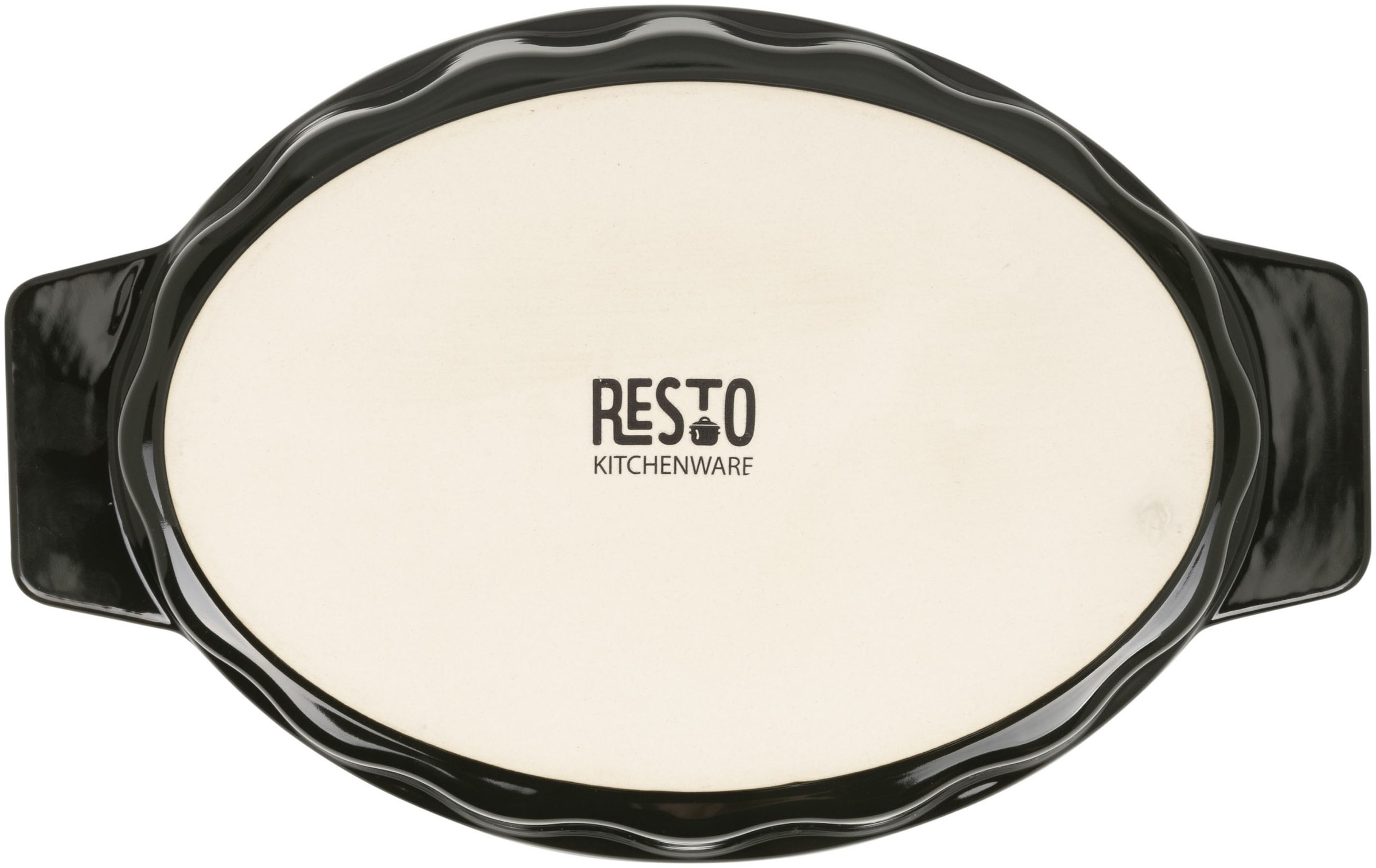 RESTO Kitchenware Auflaufform »Fornax Backform Lasagneform Ofenform, 1,9 Liter, Spülmaschinengeeignet«, Keramik, (1 St.), Oval aus Keramik, dunkelgrün, für Brot, Lasagne, Brownie, Kuchen