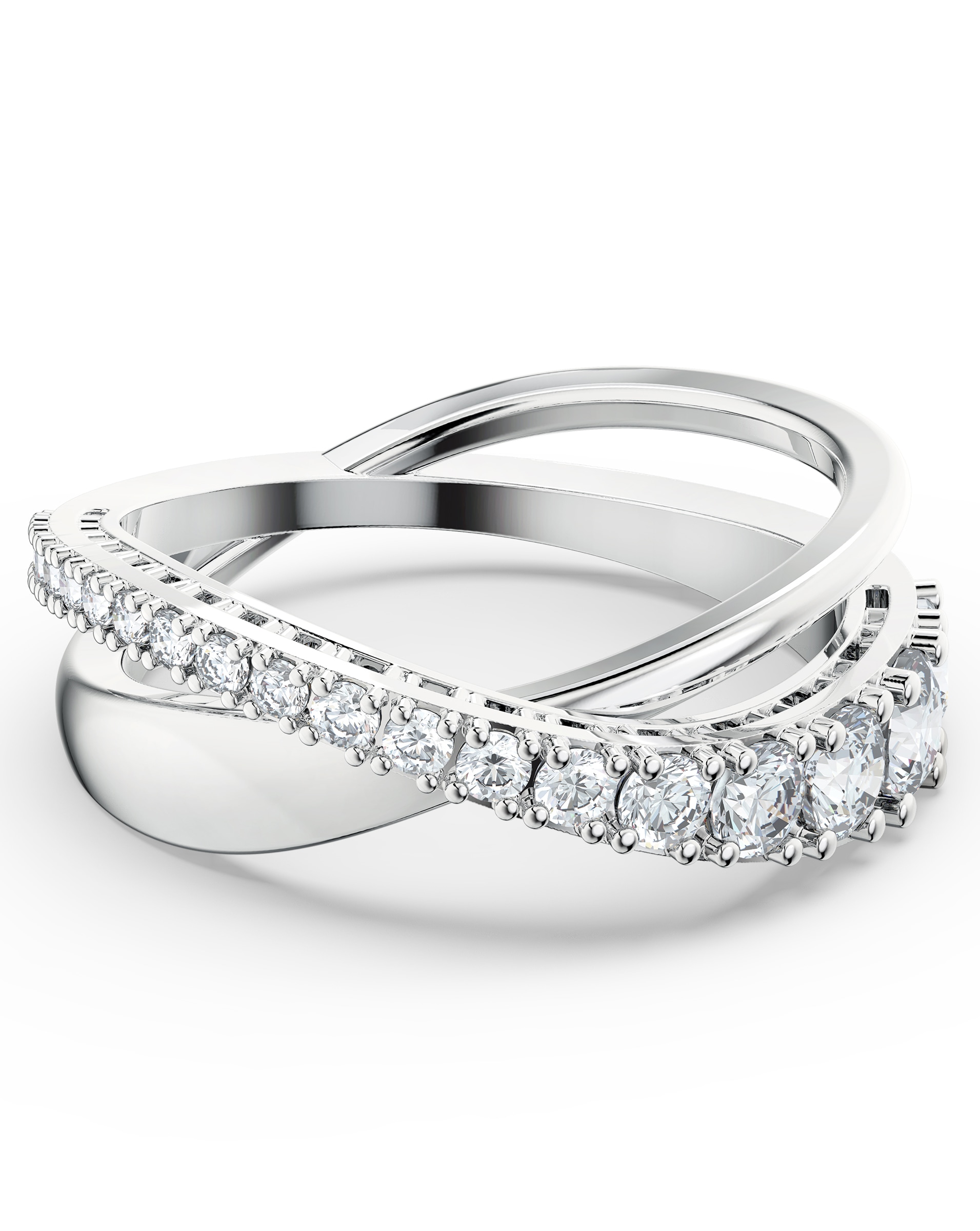 Swarovski Fingerring »Twist Rows, 5563911, 5572710, 5572716, 5572718, 5572724«, mit Swarovski® Kristall