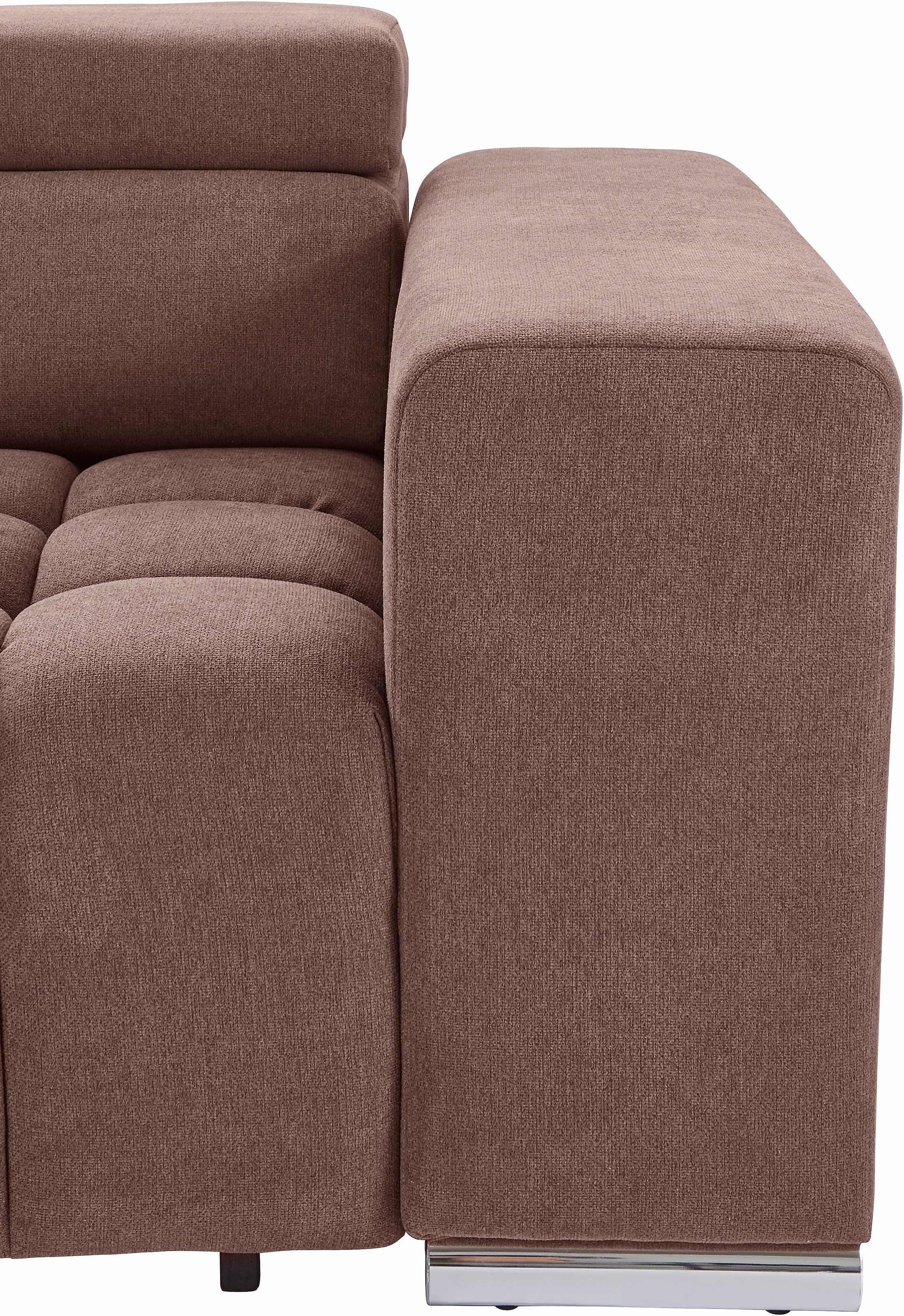exxpo - sofa fashion Ecksofa Elias, L-Form, mit Kopf- bzw. Rückenverstellung, wahlweise mit Bettfunktion