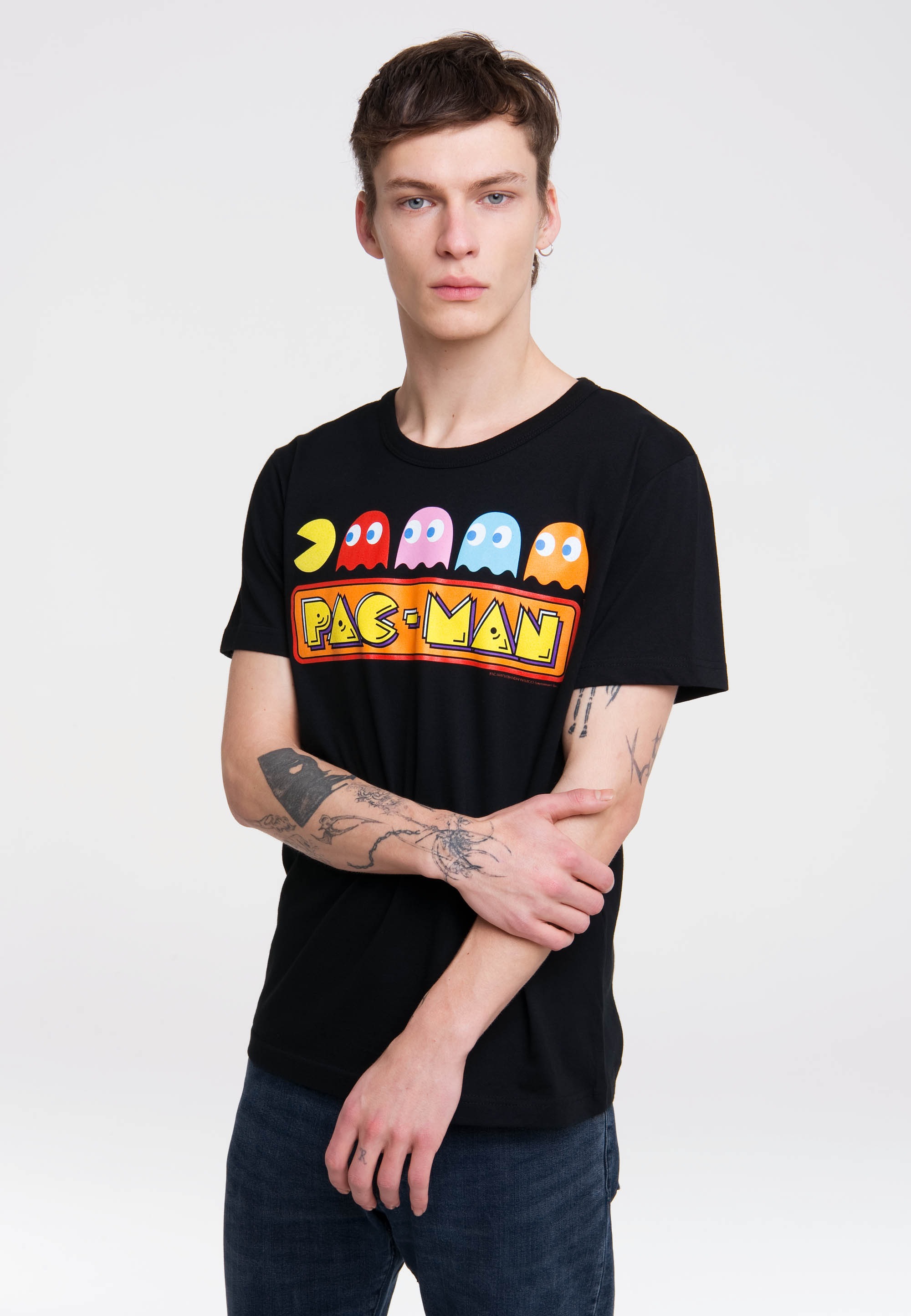 LOGOSHIRT T-Shirt »Pac-Man - Chase«, mit Pac-Man-Print