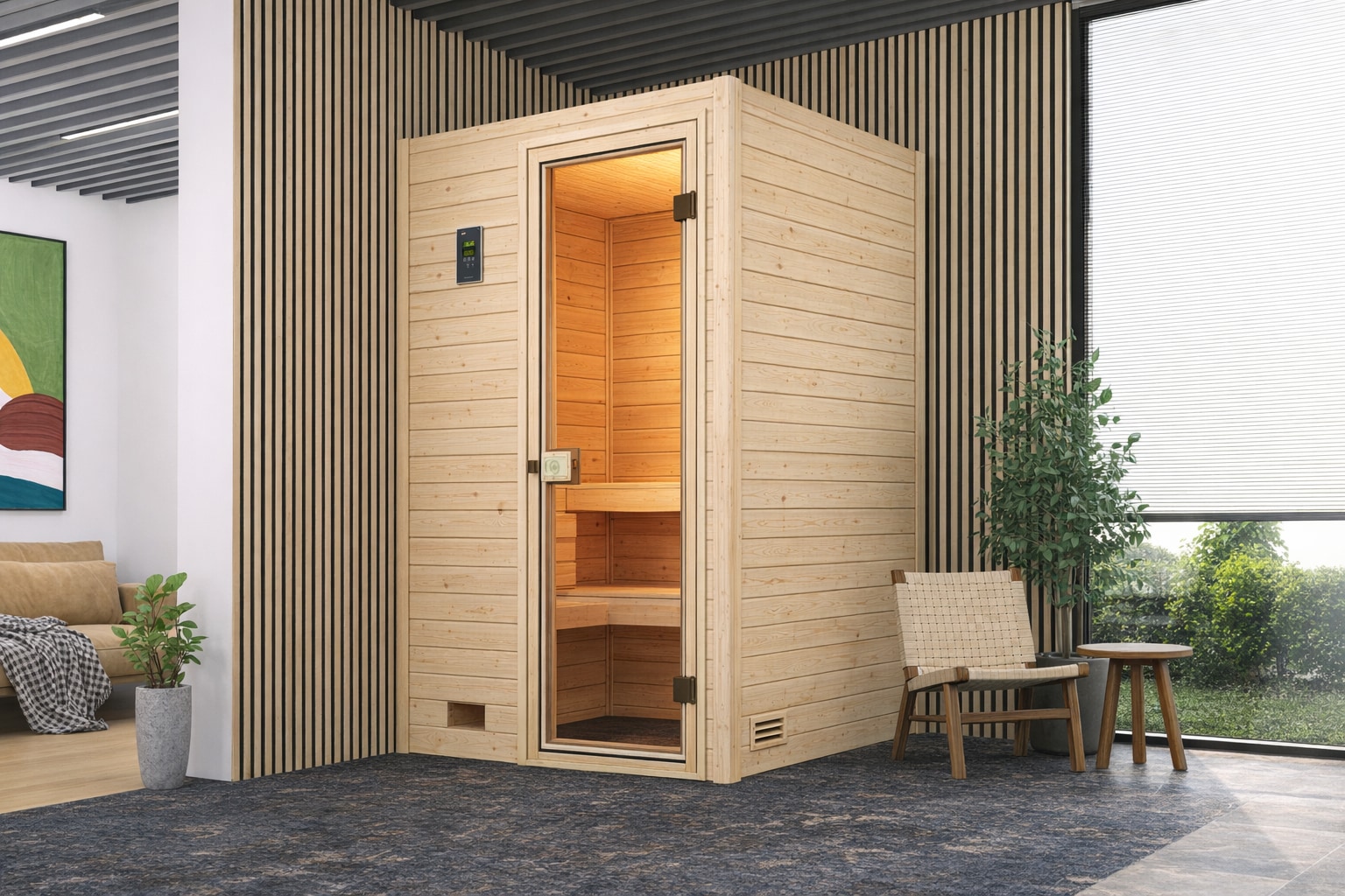 weka Sauna "Valida" Set, 4,5 kW-Ofen mit digitaler Steuerung