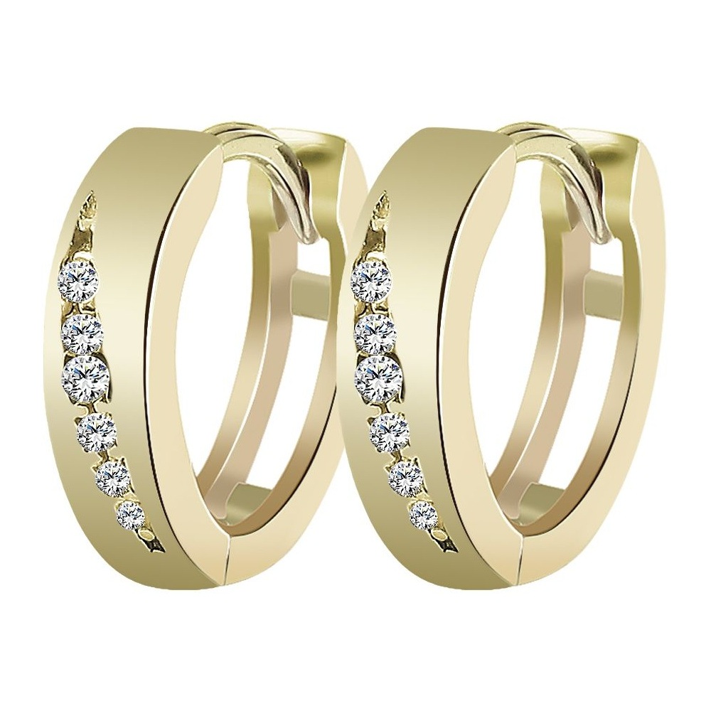 Adelia´s Klappcreolen "Damen Ohrringe – Klappcreole aus 375 Gold mit Zirkon günstig online kaufen