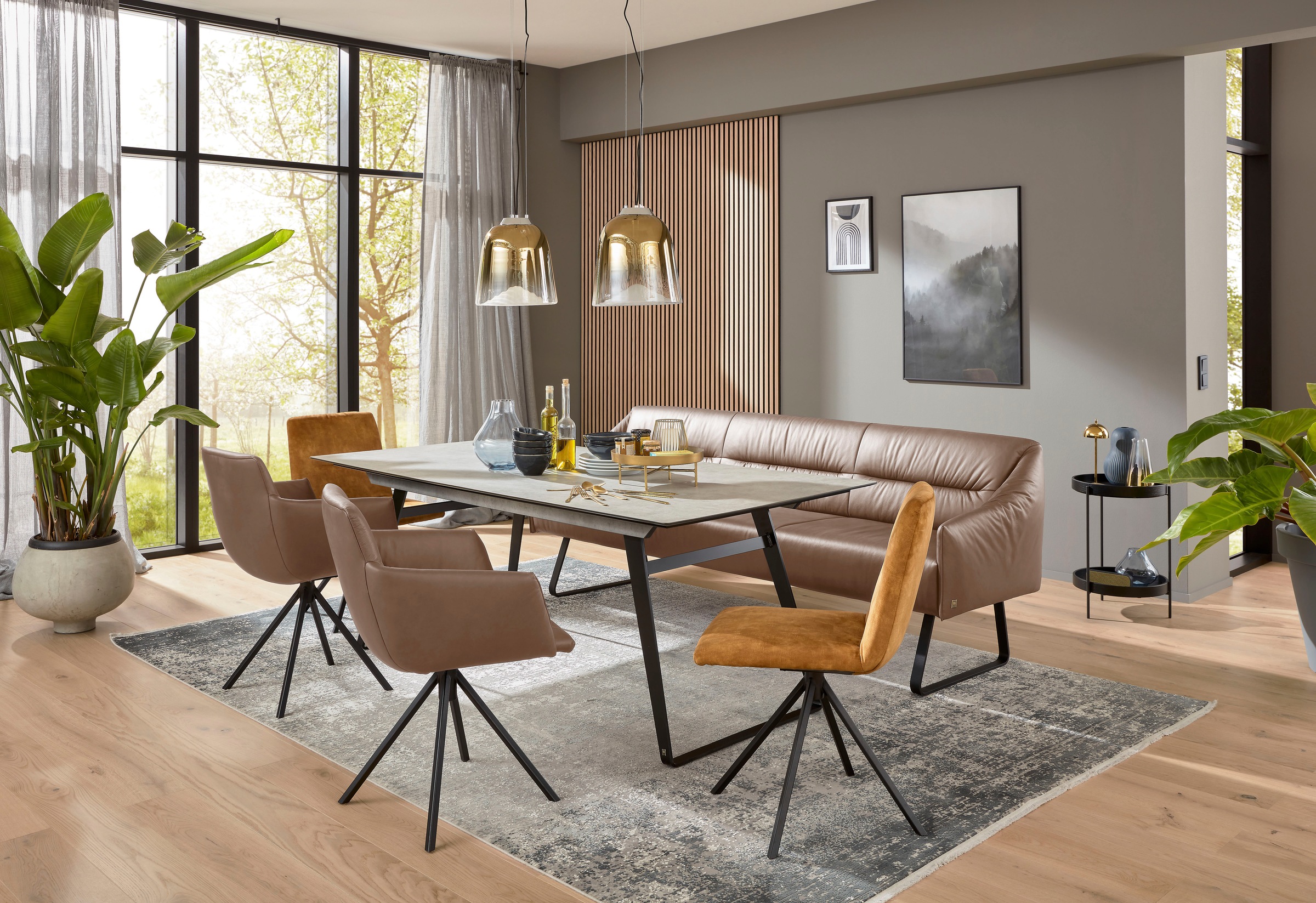 Musterring Essbank "JustB SP500" 1 tlg. Metallkufe schwarz, verschiedene Fa günstig online kaufen