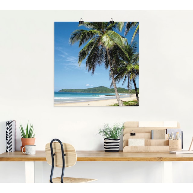 Artland Wandbild »Strand mit Palmen«, Strandbilder, (1 St.), als Alubild,  Leinwandbild, Wandaufkleber oder Poster in versch. Größen kaufen | BAUR
