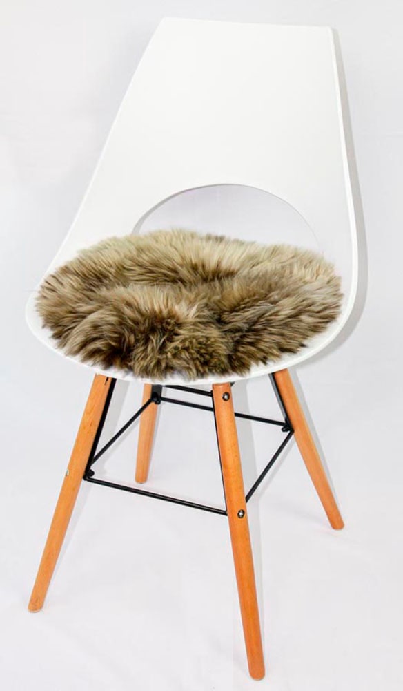 Heitmann Felle Stuhlkissen "Lamm, Sitzauflage rund" Ø 45 cm, echtes Lammfel günstig online kaufen