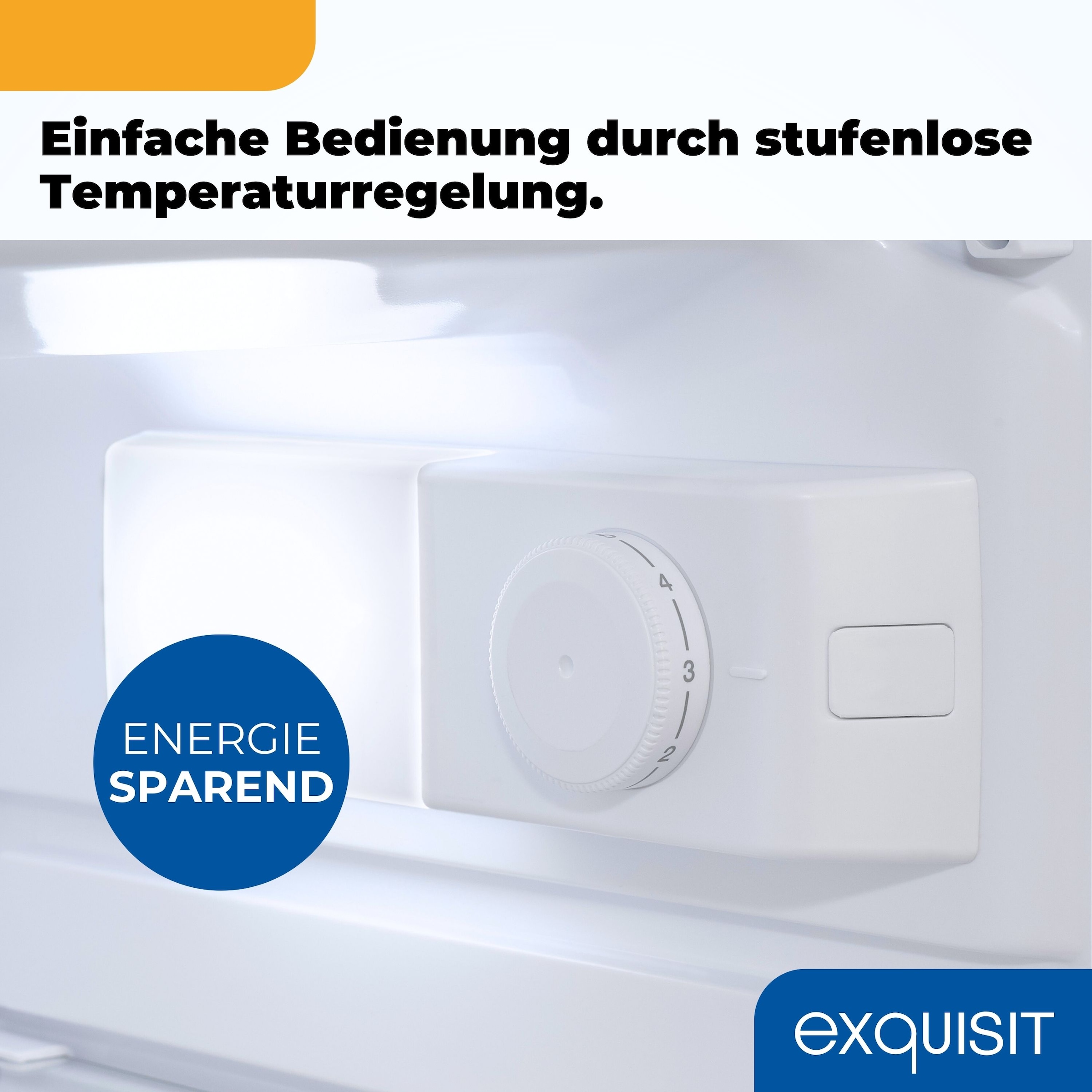 exquisit Kühlschrank »KS16-4-HE-040C weiss«, geräumige 4-Sterne-Gefrierfach