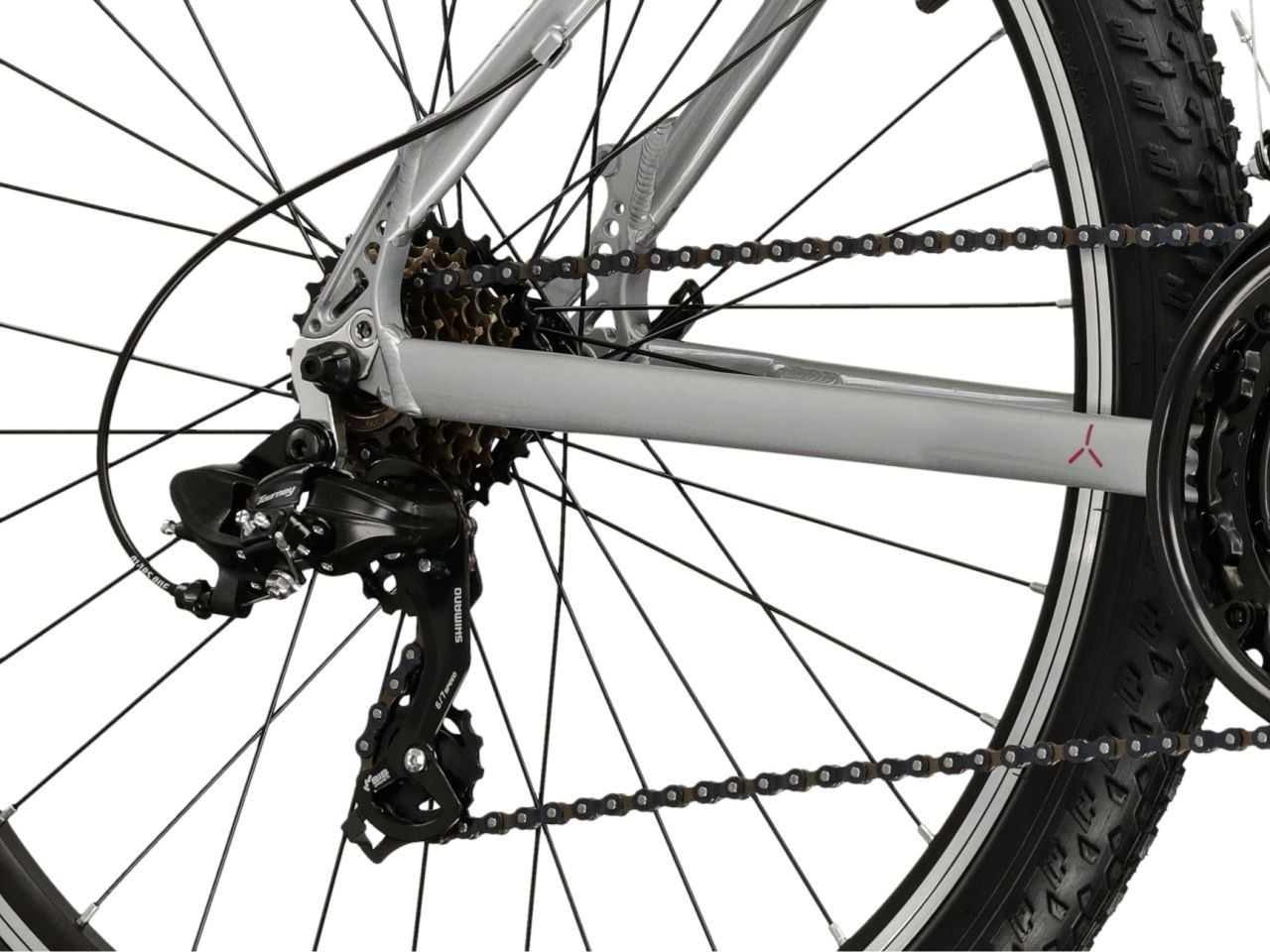 Kross Mountainbike »KROSS Mountainbike Hardtail 26" LEA 1.0 silberfarben 21 Gänge« 21 Gang Shimano TOURNEY TY300 Schaltwerk Kettenschaltung