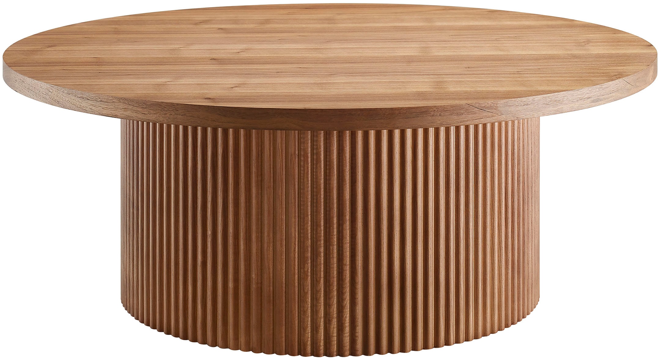 SalesFever Couchtisch "mit Massivholz-Lamellen, Ø 90 cm" 1 Stk. tlg. mit Ma günstig online kaufen