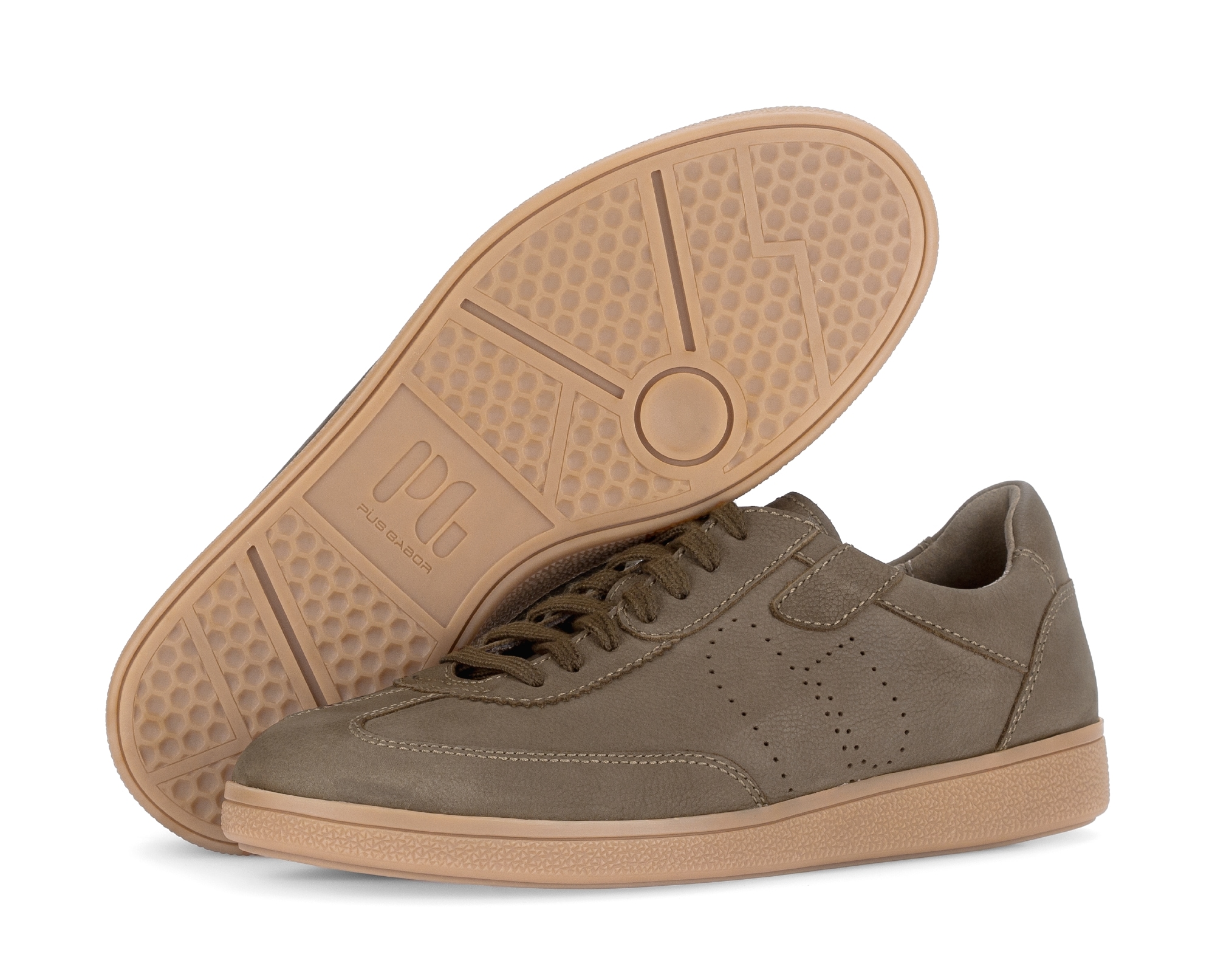 Pius Gabor Sneaker, Freizeitschuh, Halbschuh, Schnürer mit Lochmuster, Weite G (=weit)