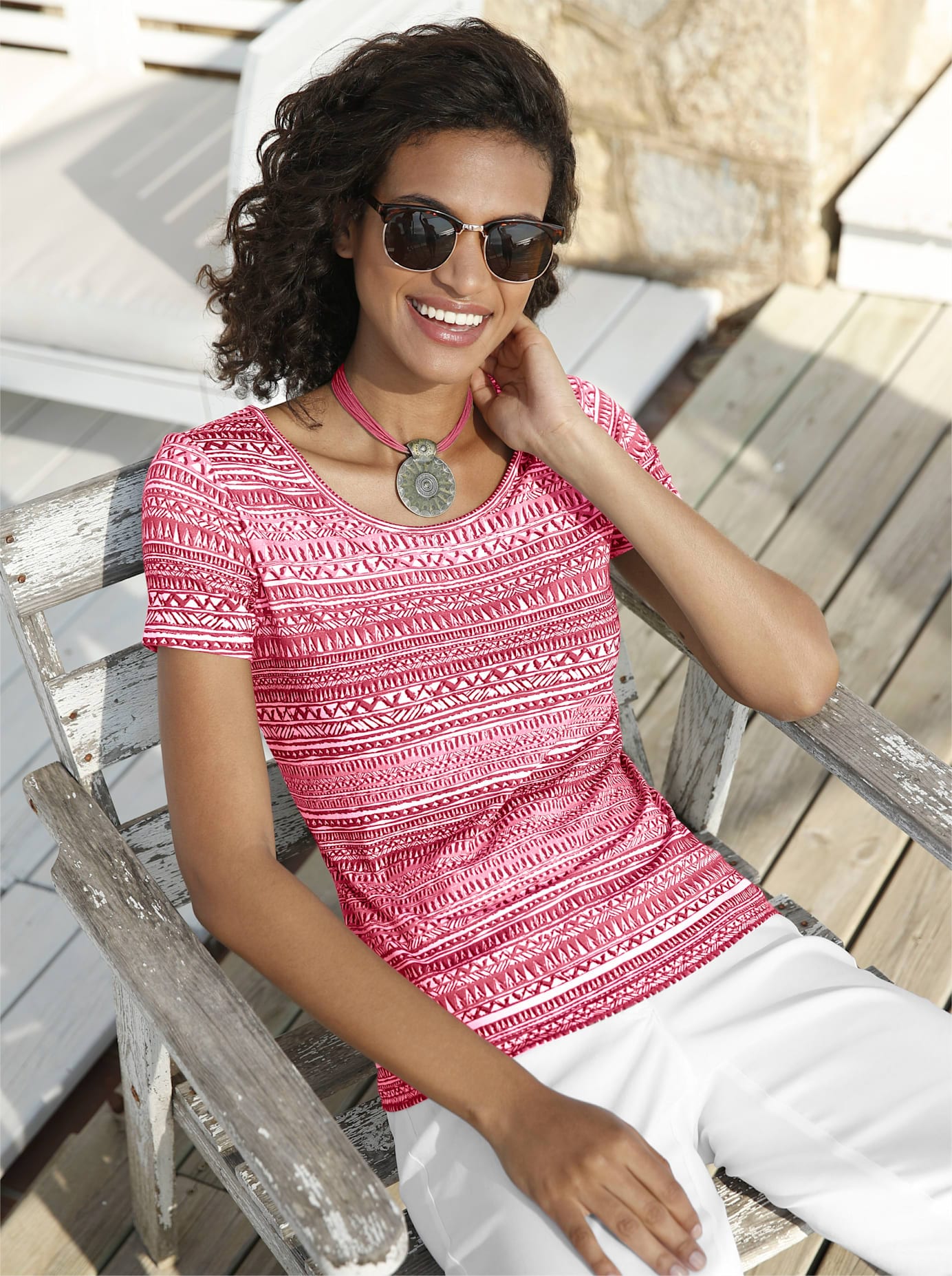 Casual Looks Rundhalsshirt »Shirt«, (1 tlg.)