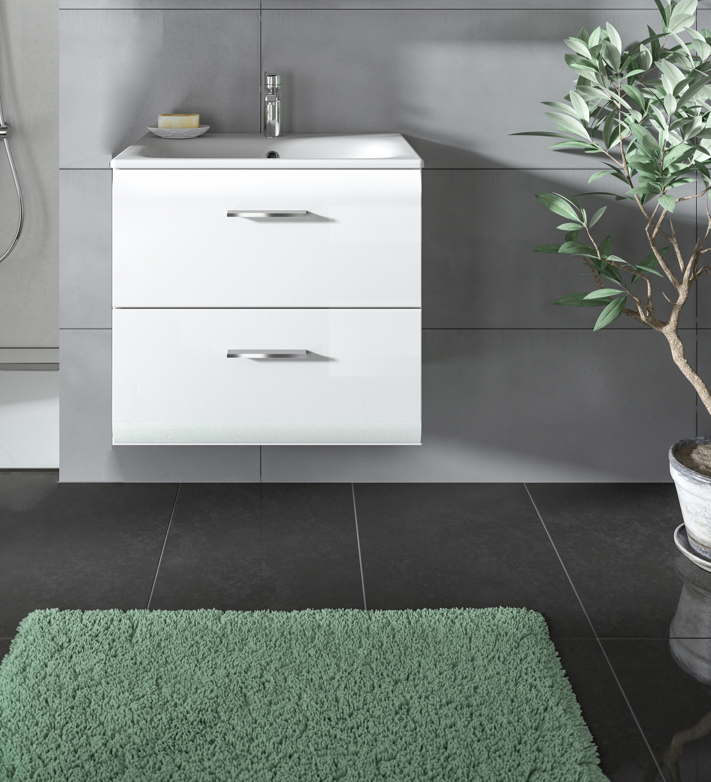 INOSIGN Waschbeckenunterschrank, (2 St.), Florenz, Waschtisch inkl. Waschbe günstig online kaufen