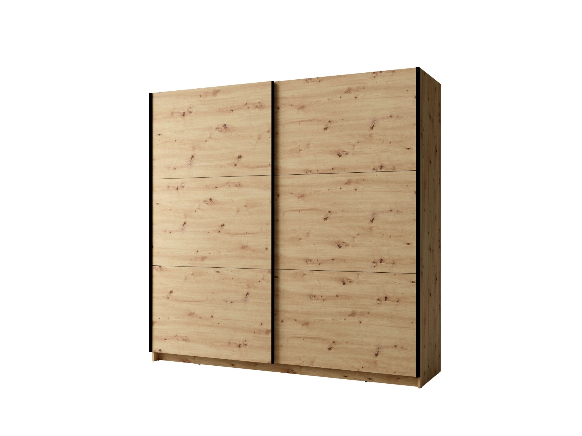 INOSIGN Kleiderschrank »Fresno Wäscheschrank mit 5 Einlegeböden und Kleiderstange«, Garderobe mit 2 Schwebetüren, B/H/T 200/207/62 cm