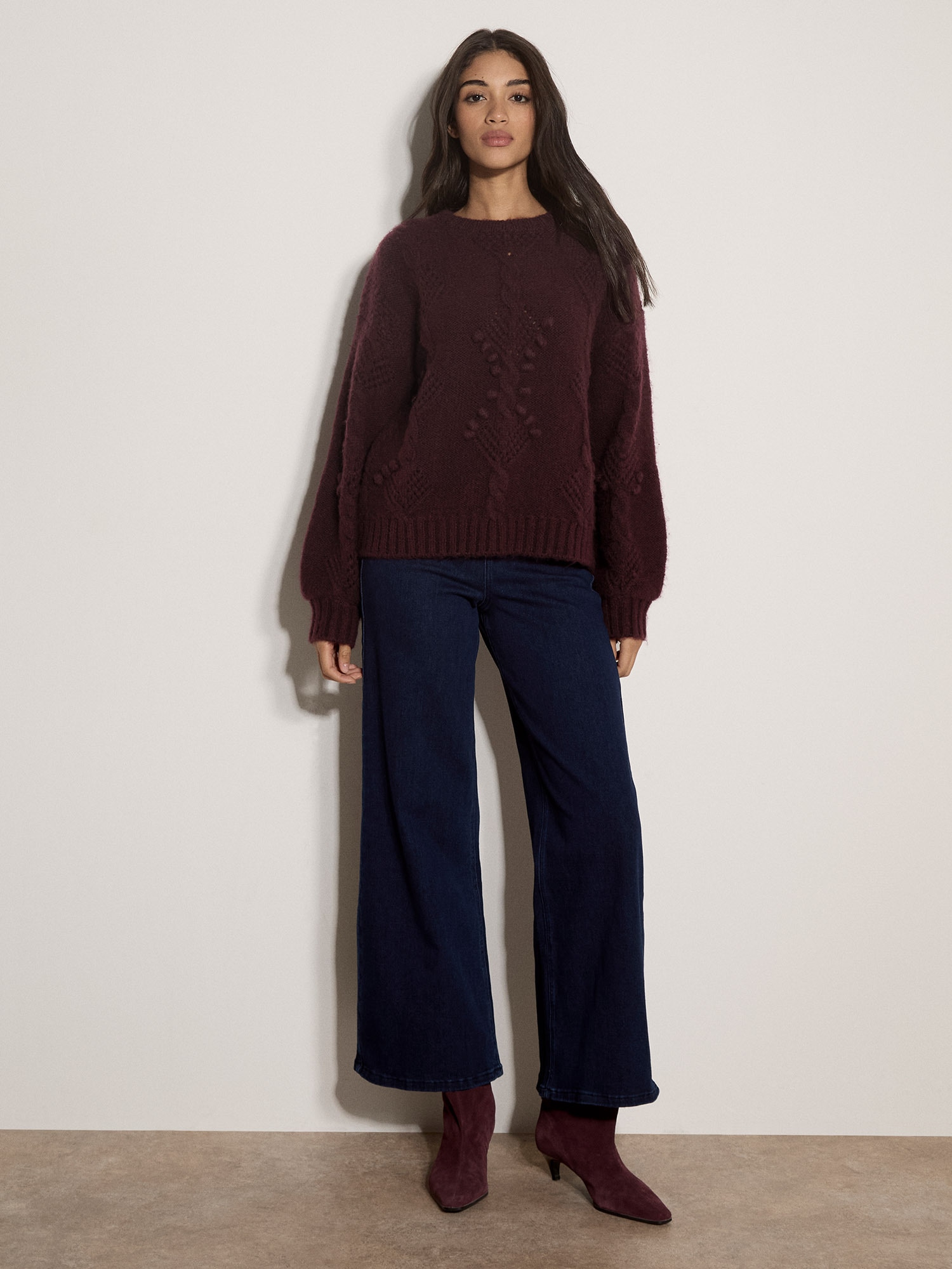Apricot Strickpullover »Zopfpullover mit Noppen« mit Zopfmuster