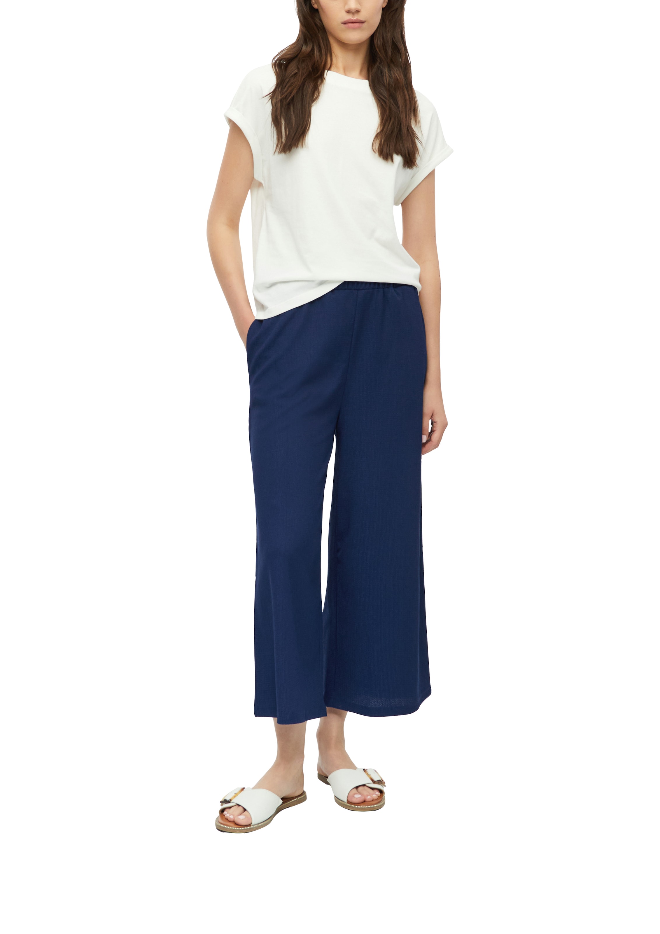 s.Oliver Stoffhose  7/8- Aommerhose mit weitem Bein