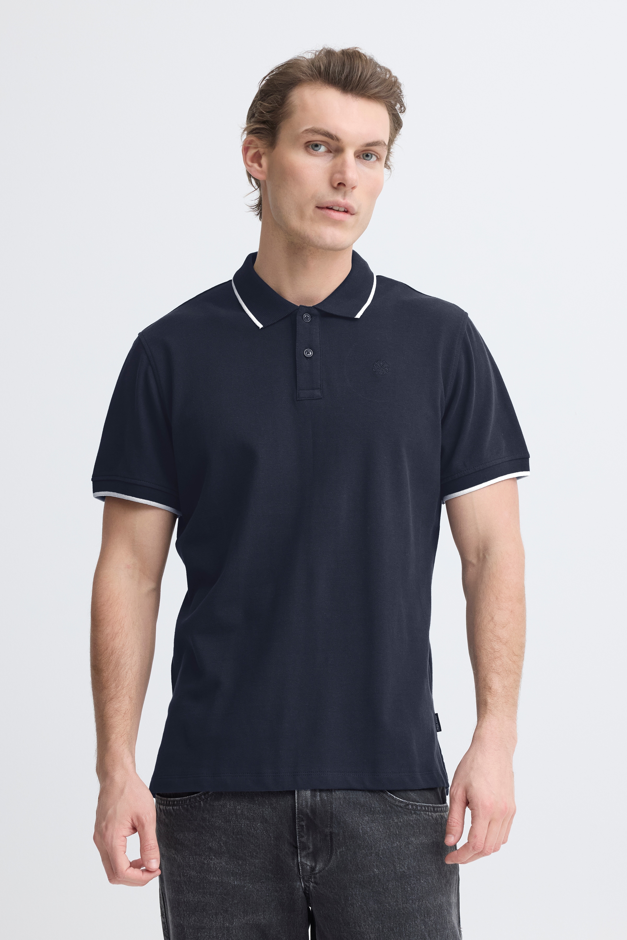 Blend Poloshirt "BHEDIN POLO S/S" mit Polokragen, aus Baumwolle und Jersey, Regular Fit, Kurzarm