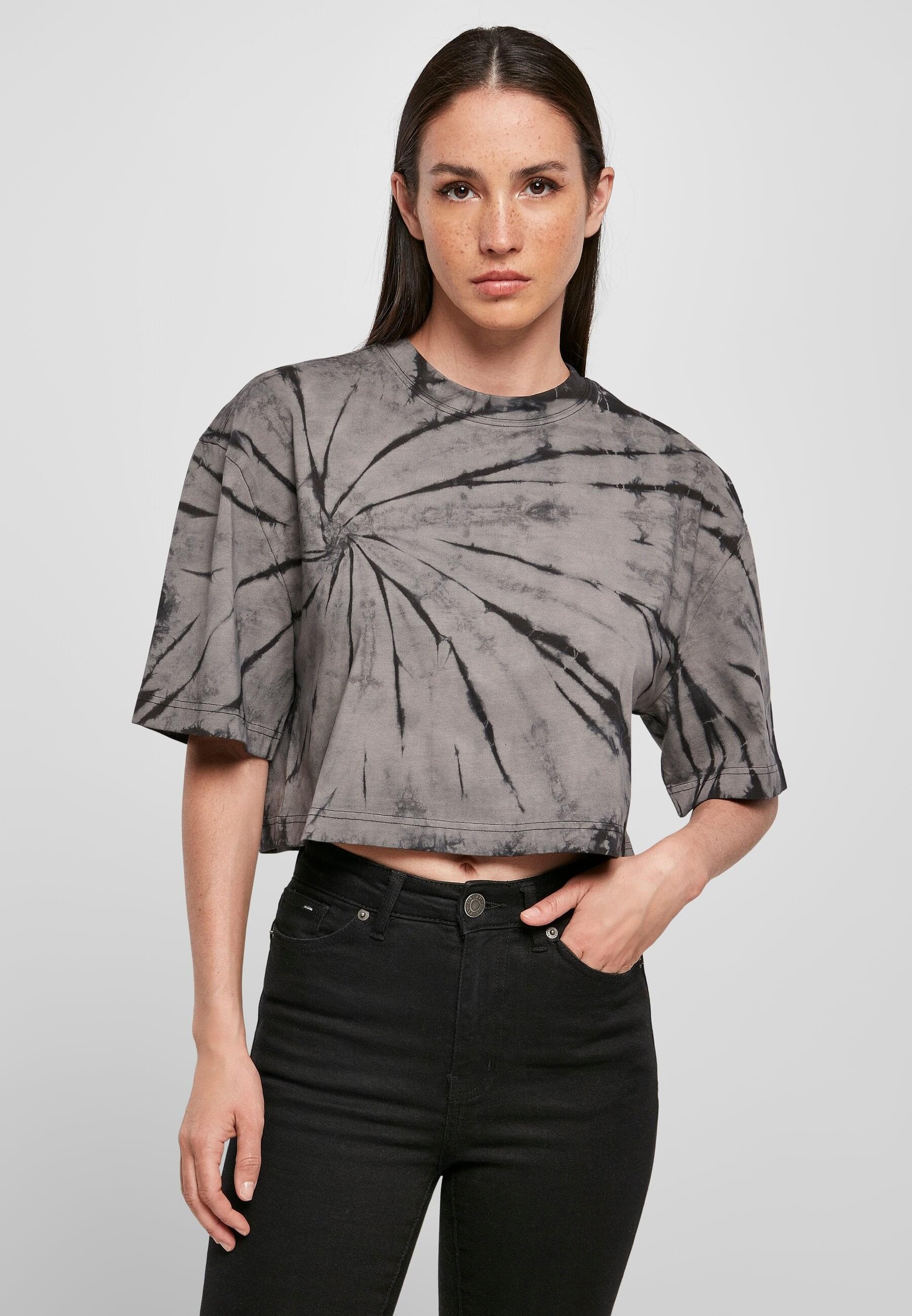 URBAN CLASSICS Kurzarmshirt Cropped Ladies für Oversized »Damen tlg.) Tie Dye kaufen BAUR | Tee«, (1