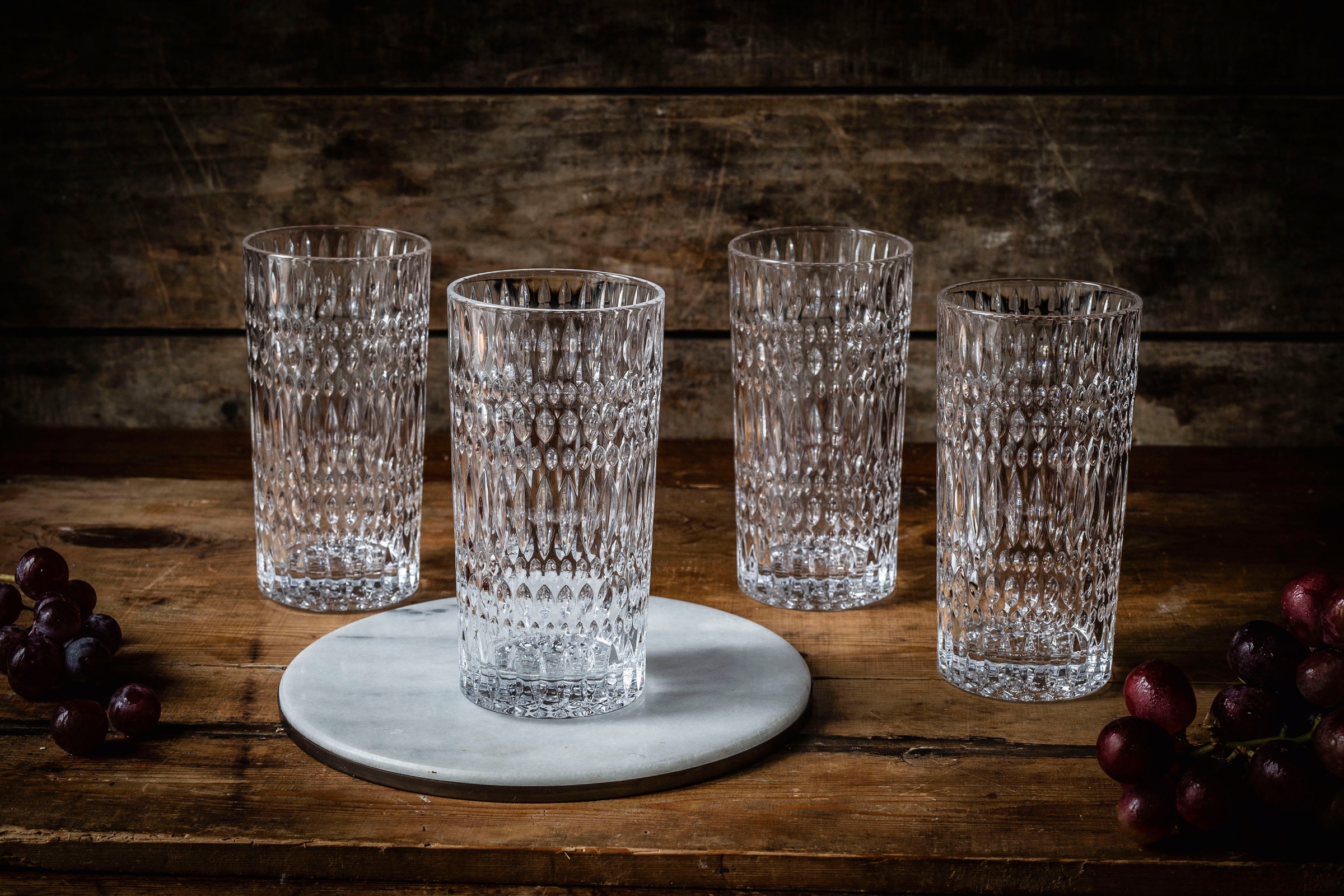 Nachtmann Longdrinkglas »Ethno«, (Set, 4 tlg.), Made in Germany, 422 ml, 4-teilig