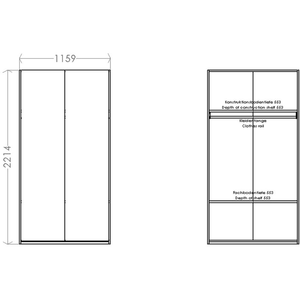 Müller SMALL LIVING Kleiderschrank »Modular Plus Variante 1«