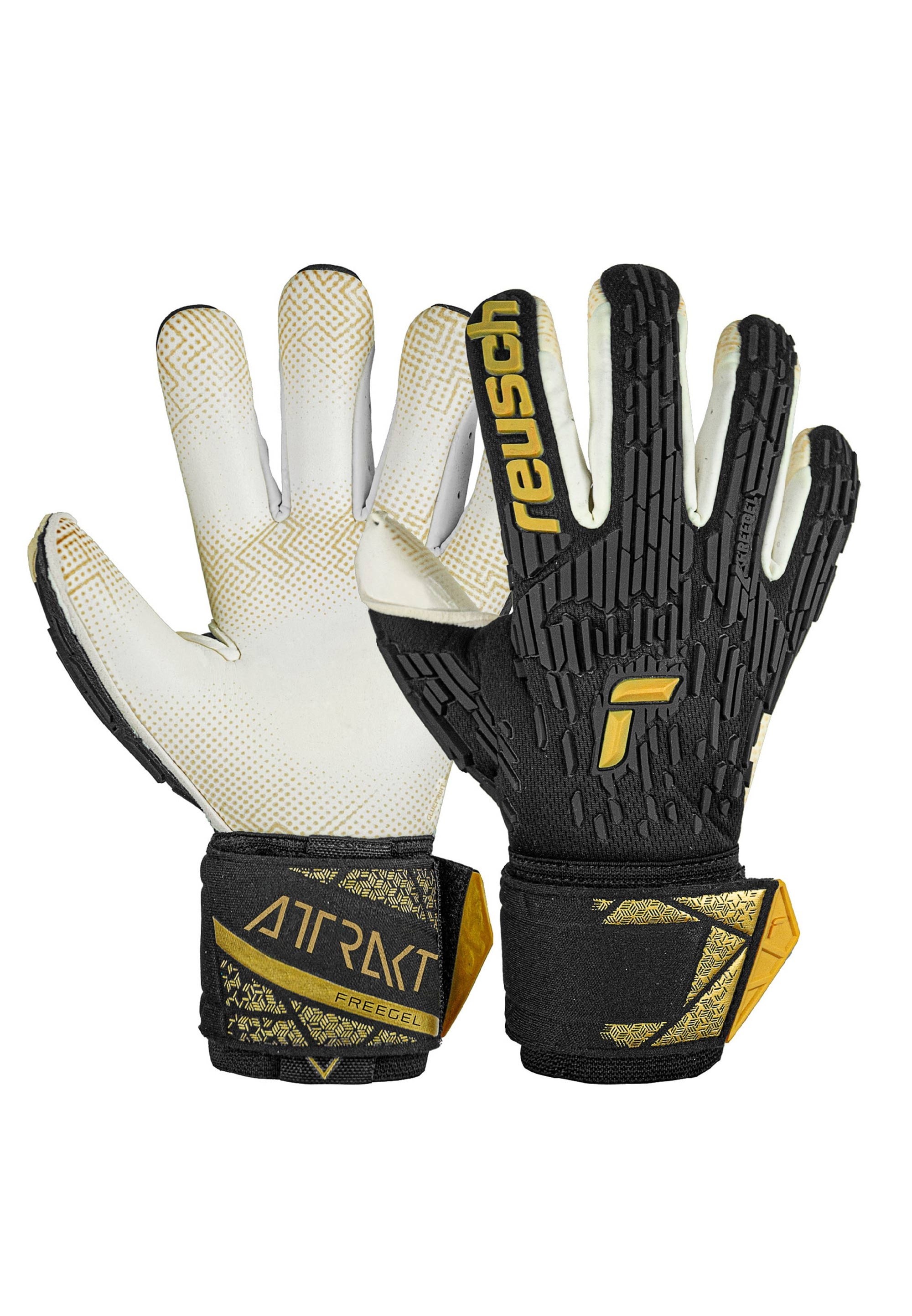 Reusch "Attrakt Freegel Gold X GluePrint" Finger Support mit Evolution Negative Cut