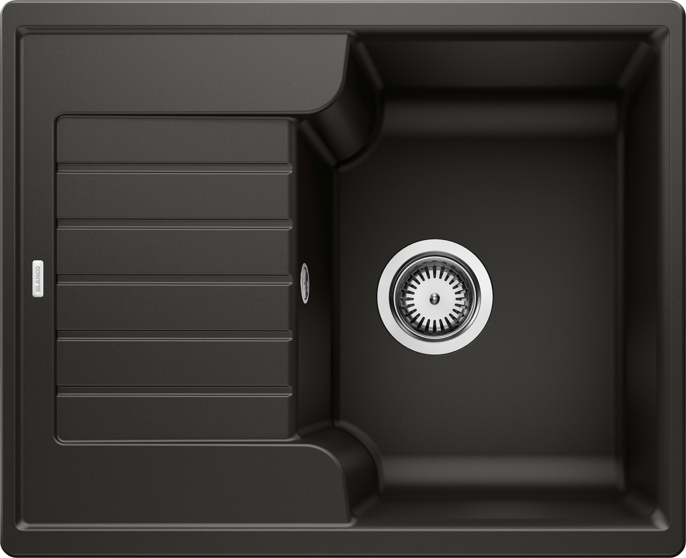 Granitspüle BLANCO, B:50cm H:19cm T:62cm, schwarz, Verbundwerkstoff, Küchenspülen, "ZIA 40 S", erhältlich in mehreren Farben