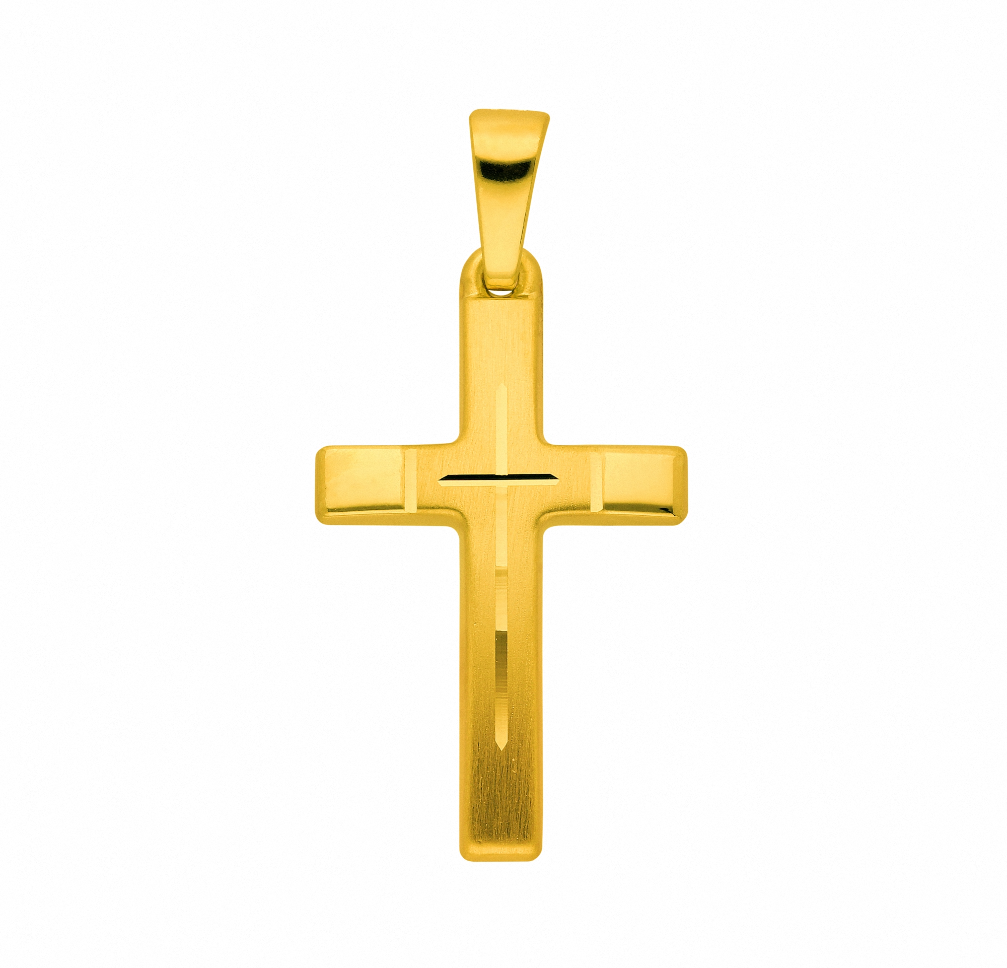 bestellen Anhänger Halskette mit »585 - | Kette Schmuckset mit Anhänger«, BAUR Adelia´s online Set Kreuz Gold
