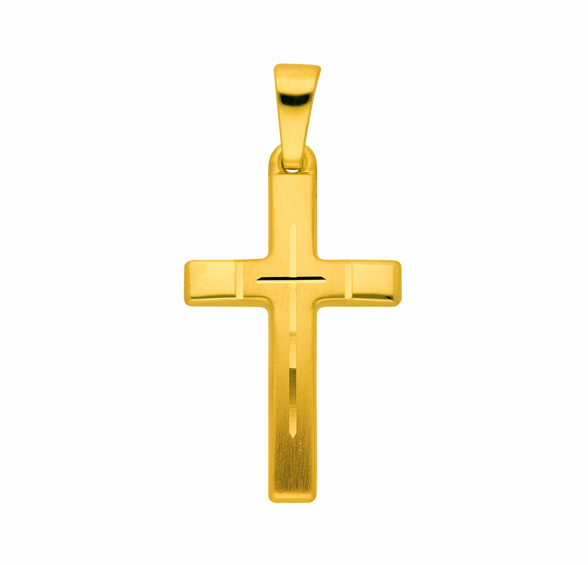 ADELIA ́S Damen Kettenanhänger "Damen & Herren 333 Gold Kreuz Anhänger", Damen, Gelbgold 333 Gold, gold, Gelbgold 333, Gold, Schmuckanhänger,