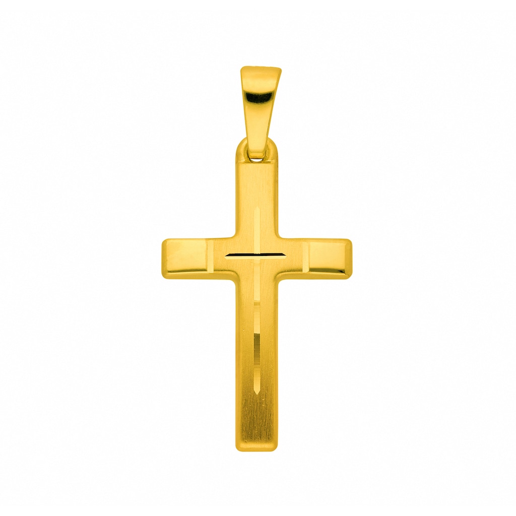 Adelia´s Kette mit Anhänger »585 Gold Kreuz Anhänger«