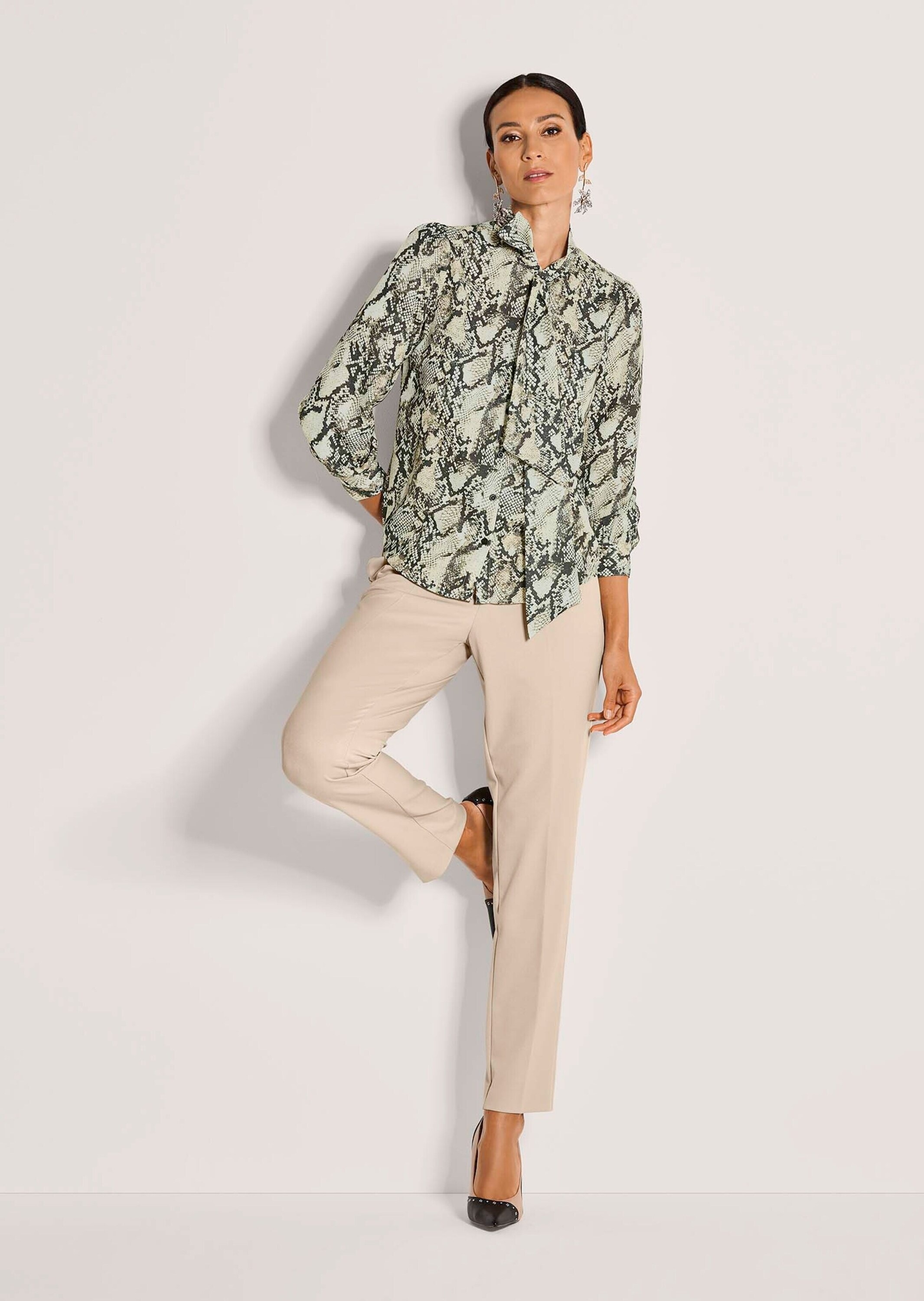 MADELEINE Langarmbluse "Bluse Elegante Bluse mit Animal-Print" Bluse mit Sc günstig online kaufen