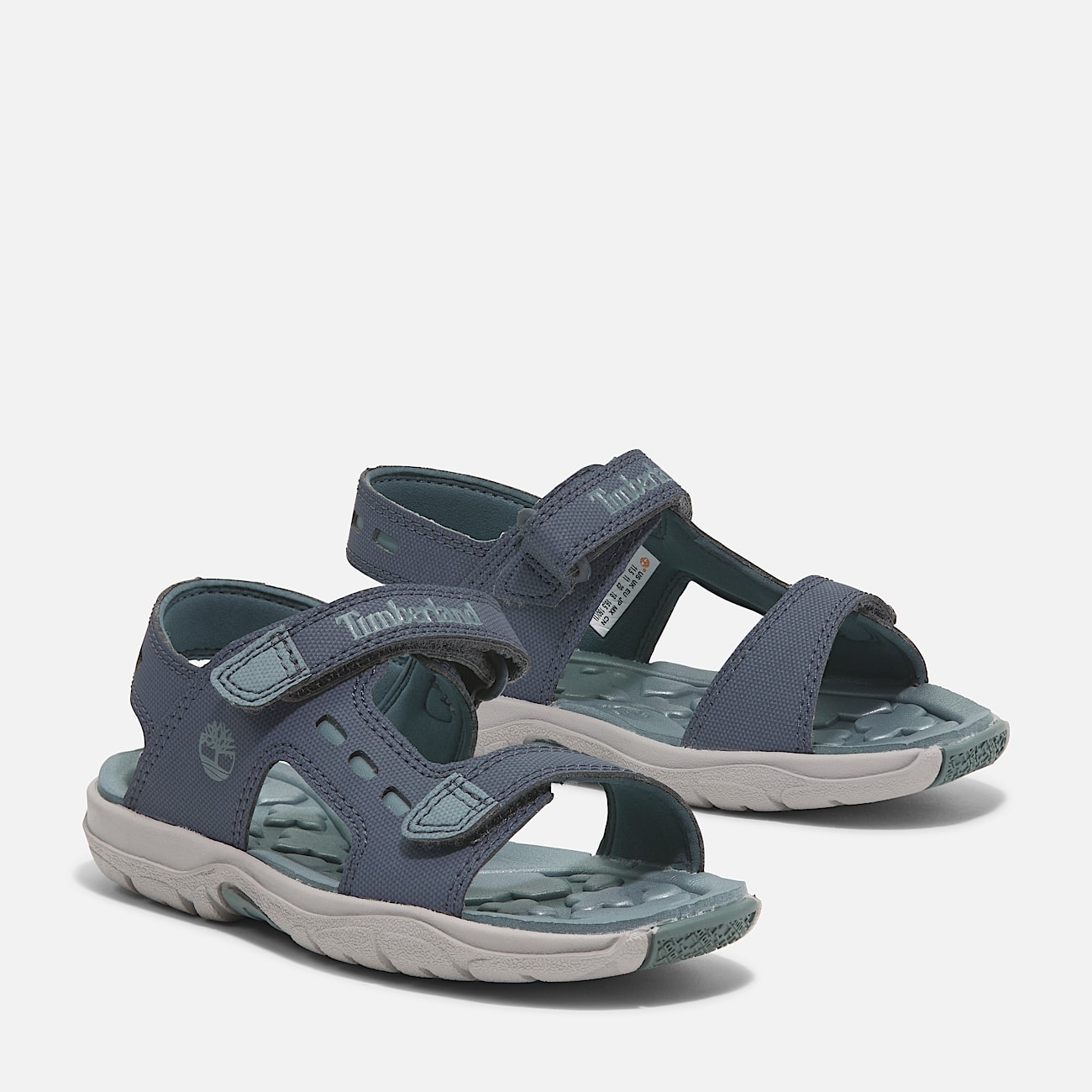 Sandale TIMBERLAND "MOSS JUMP BACKSTRAP SANDAL", Mädchen, Gr. 27, dunkelblau, Leder, Schuhe Sandale, aus Leder