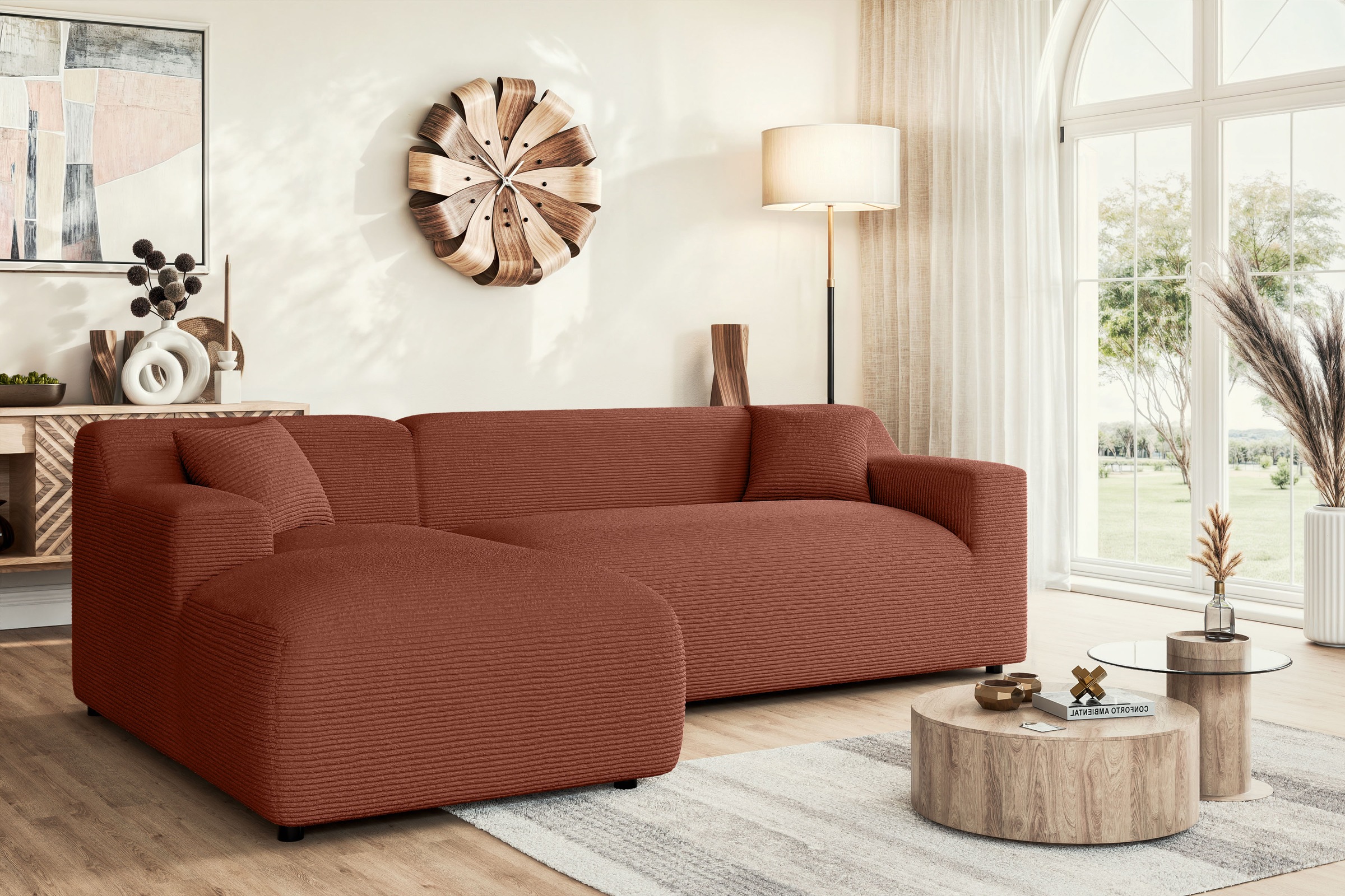 Home affaire Ecksofa "LILLIANA Designsofa, L-Form mit Recamiere rechts/link günstig online kaufen
