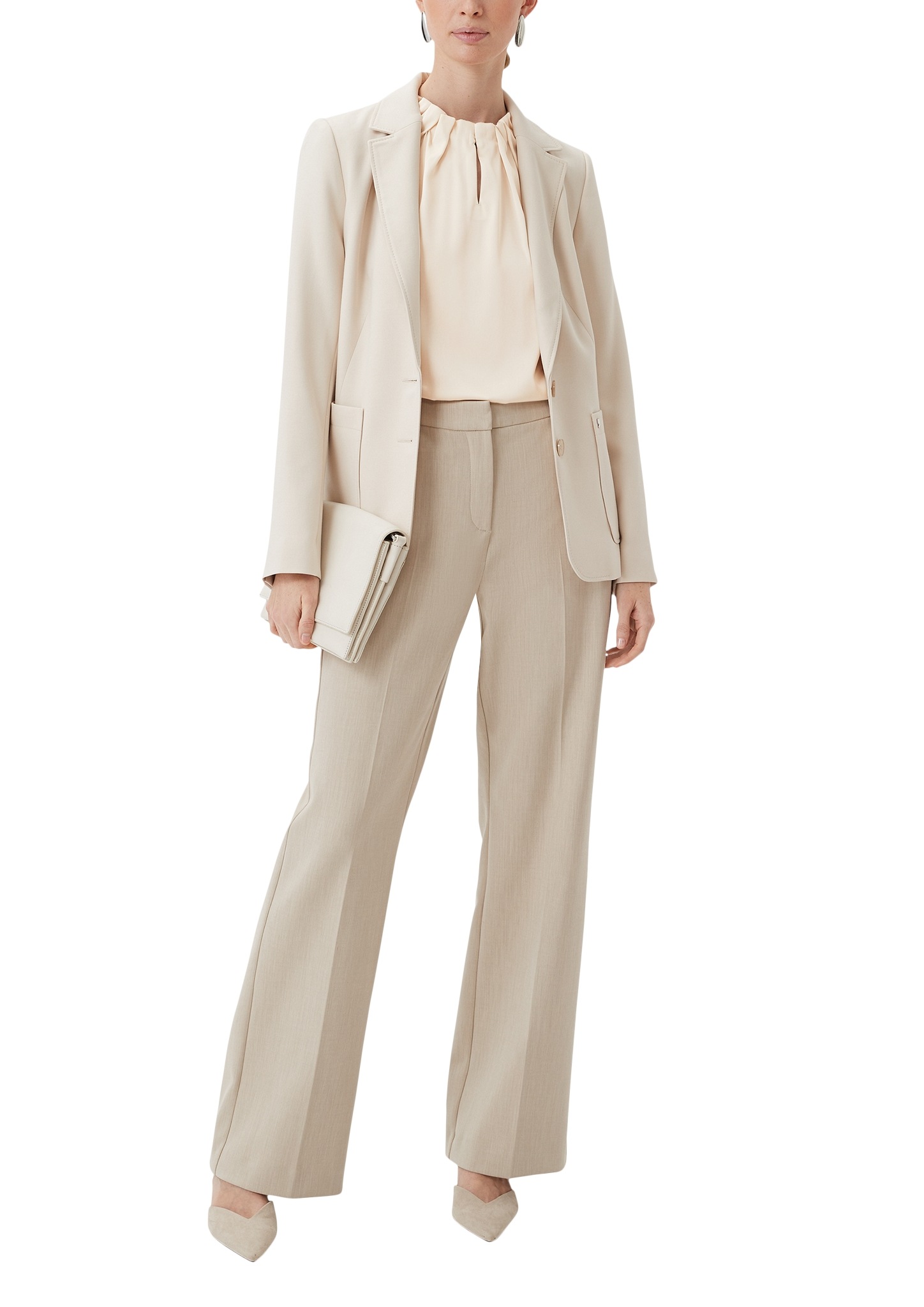 Thumbnail - Comma Satinbluse mit Raffung am Hals