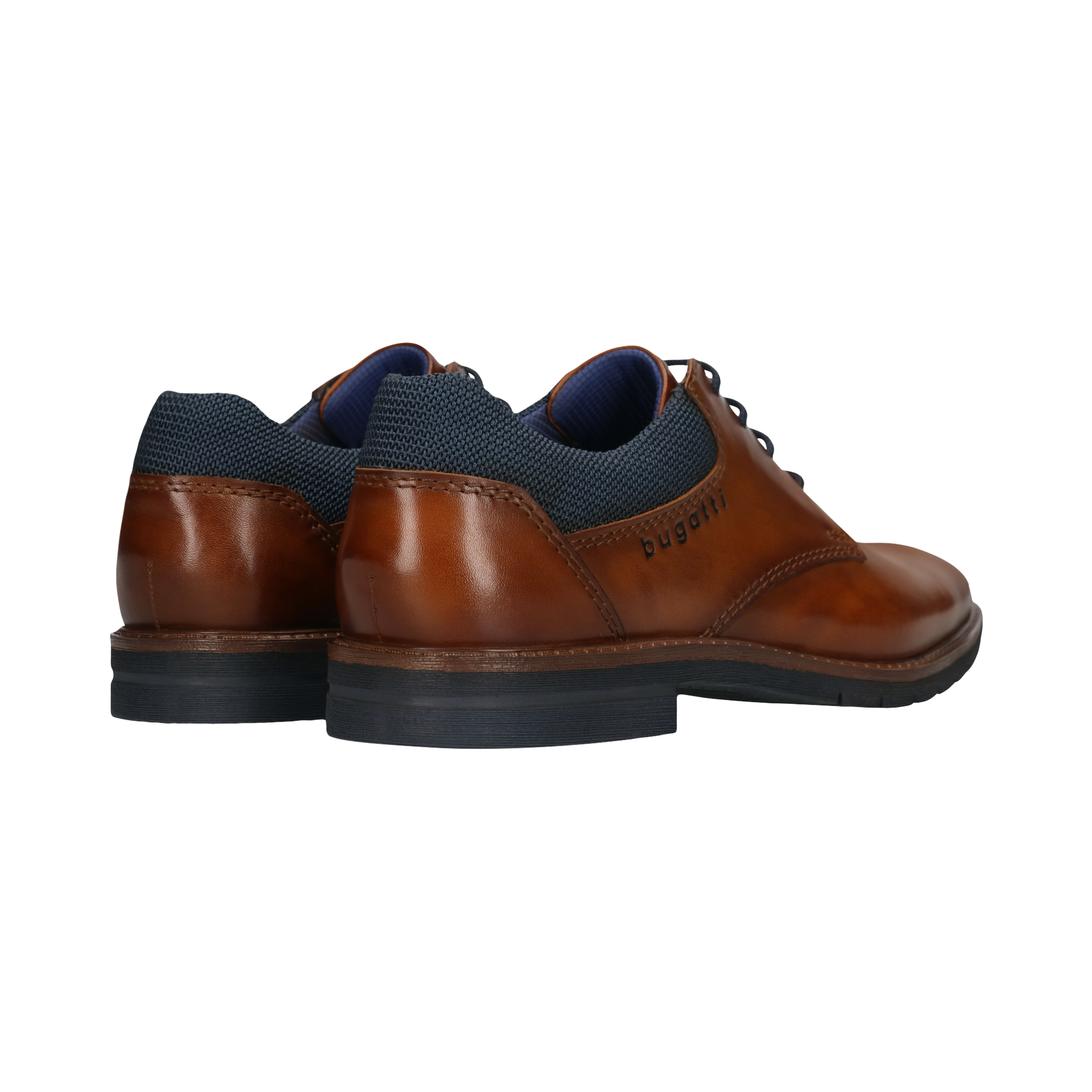 bugatti Schnürschuh  Blockabsatz, Abendschuh, Businesschuh in Used Optik