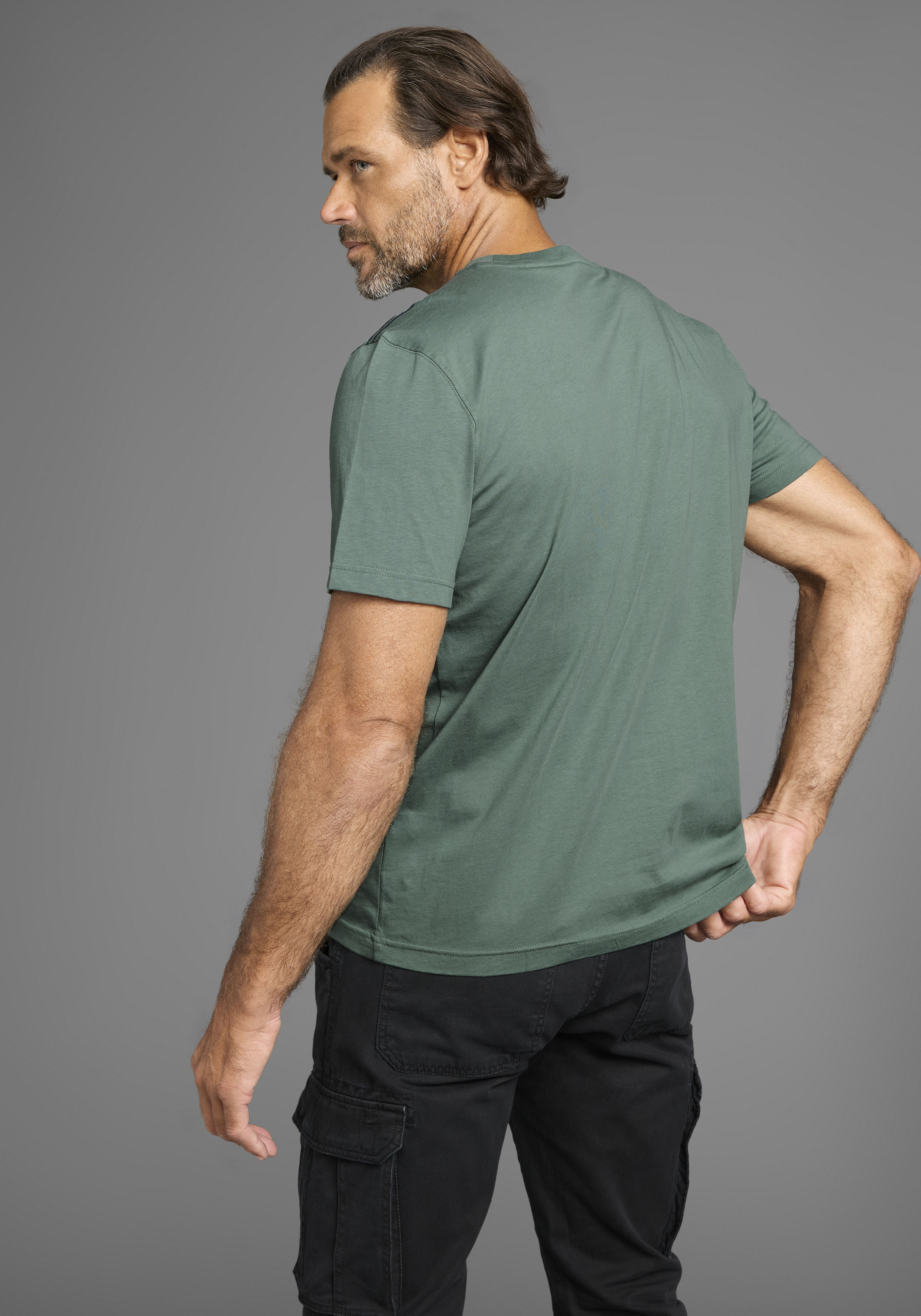 Thumbnail - Mans World T-Shirt Kurzarm, Regular Fit, mit Print, Rundhalsausschnitt